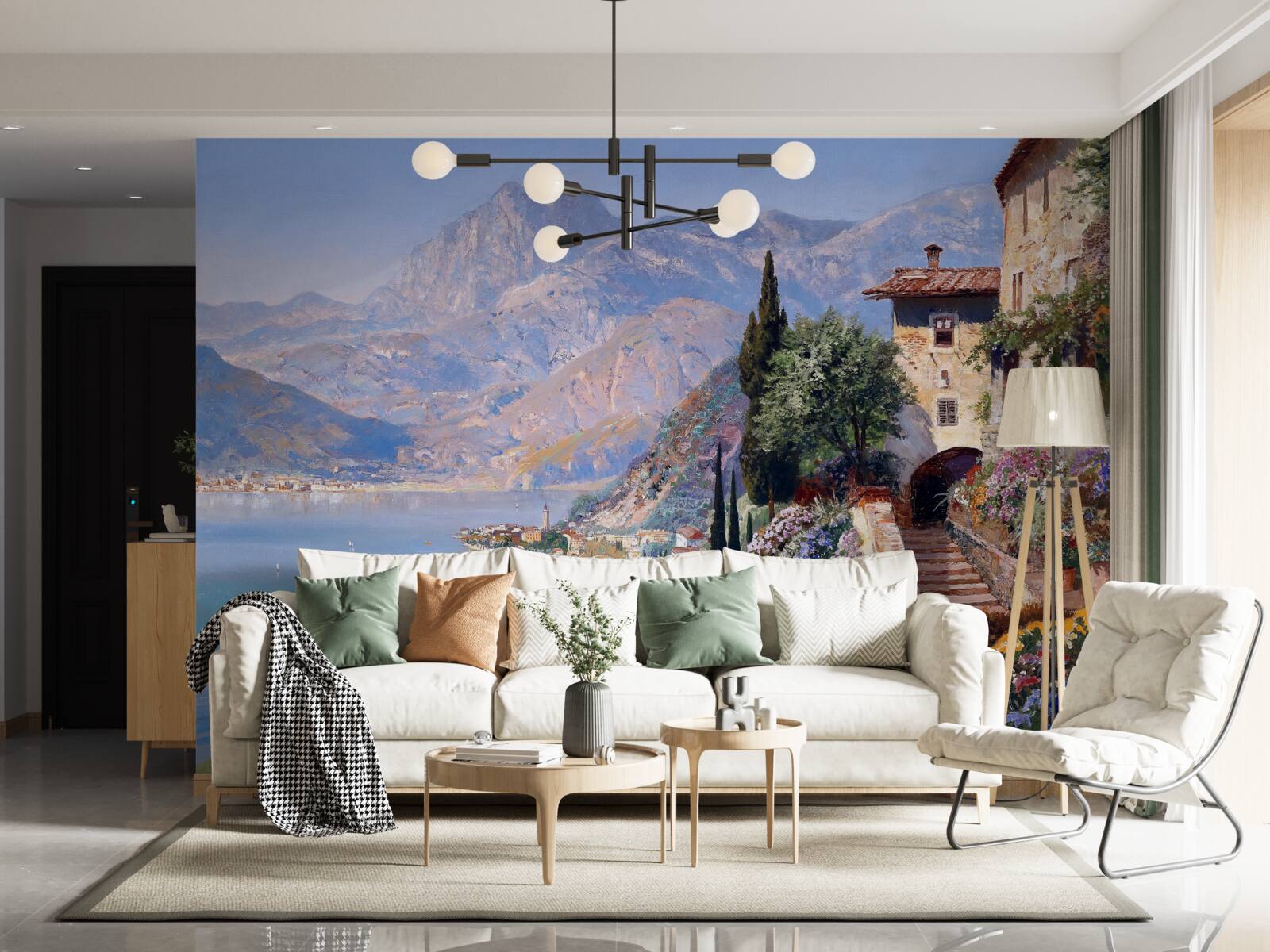 Фотошпалери Середземноморський пейзаж у кольорах