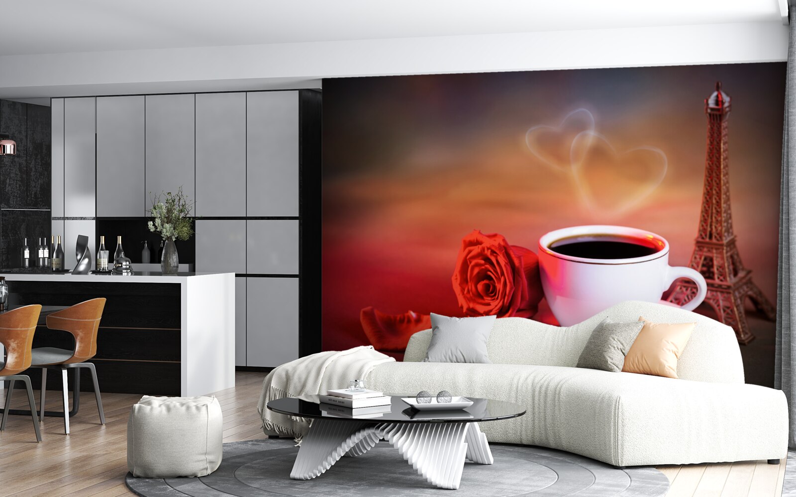 Фотошпалери романтика французького ранку