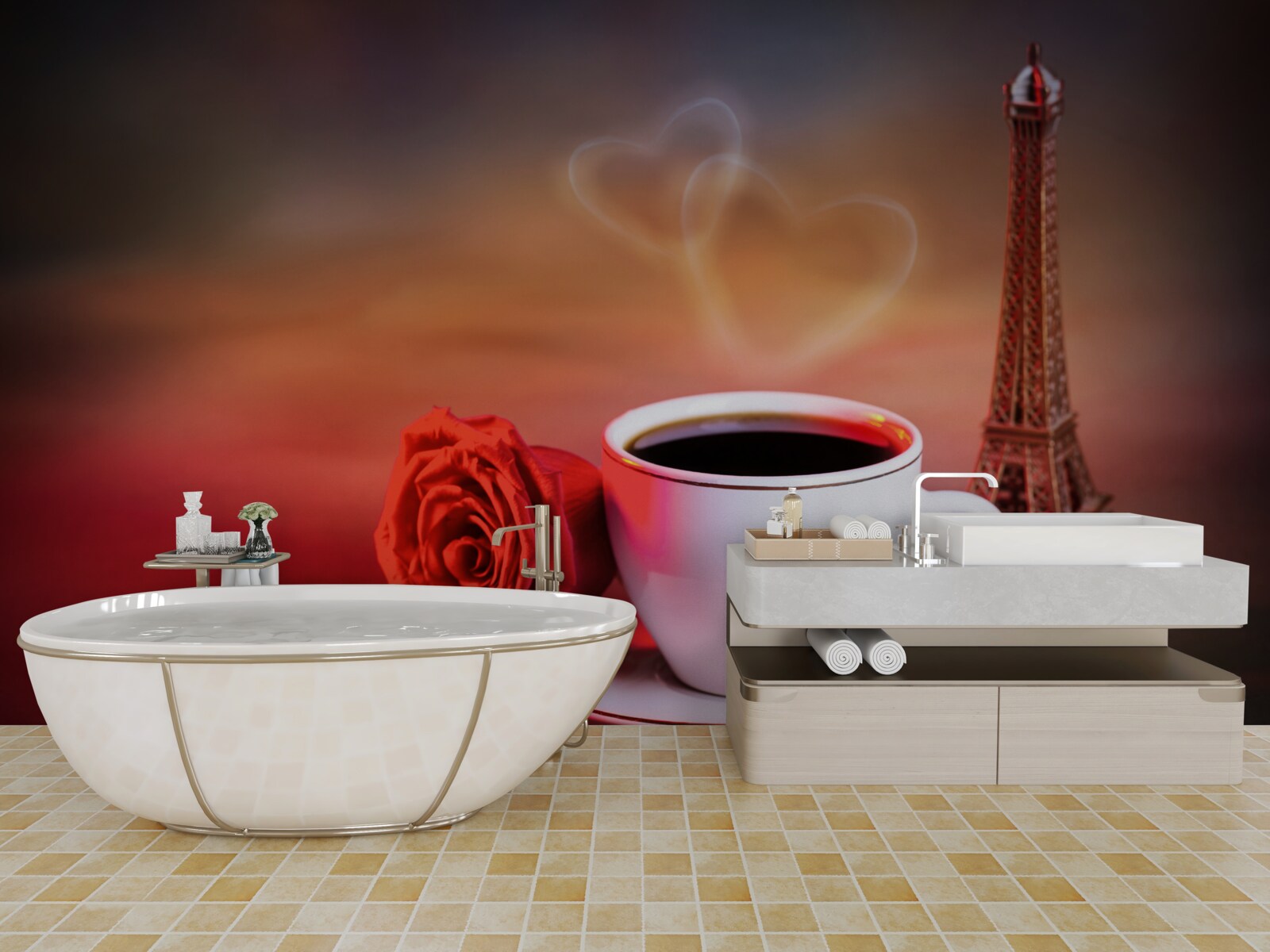 Фотошпалери романтика французького ранку