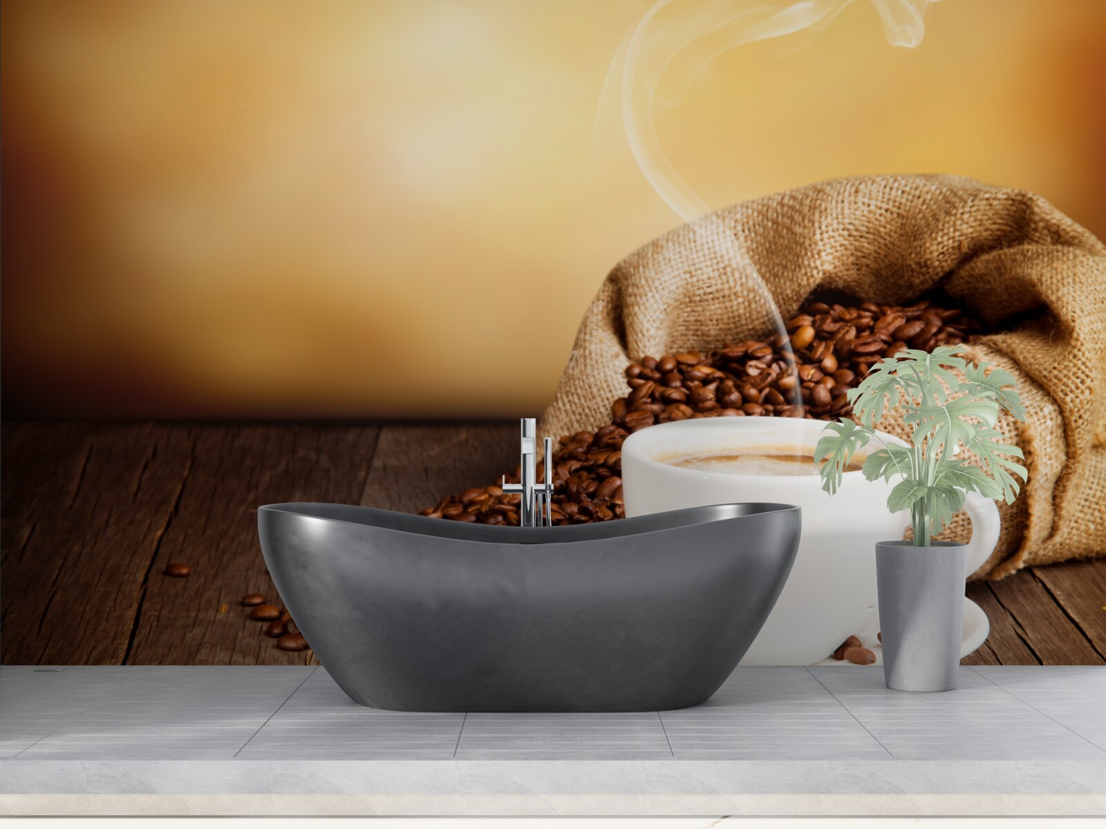 Фотошпалери чашка ароматної кави, що бадьорить