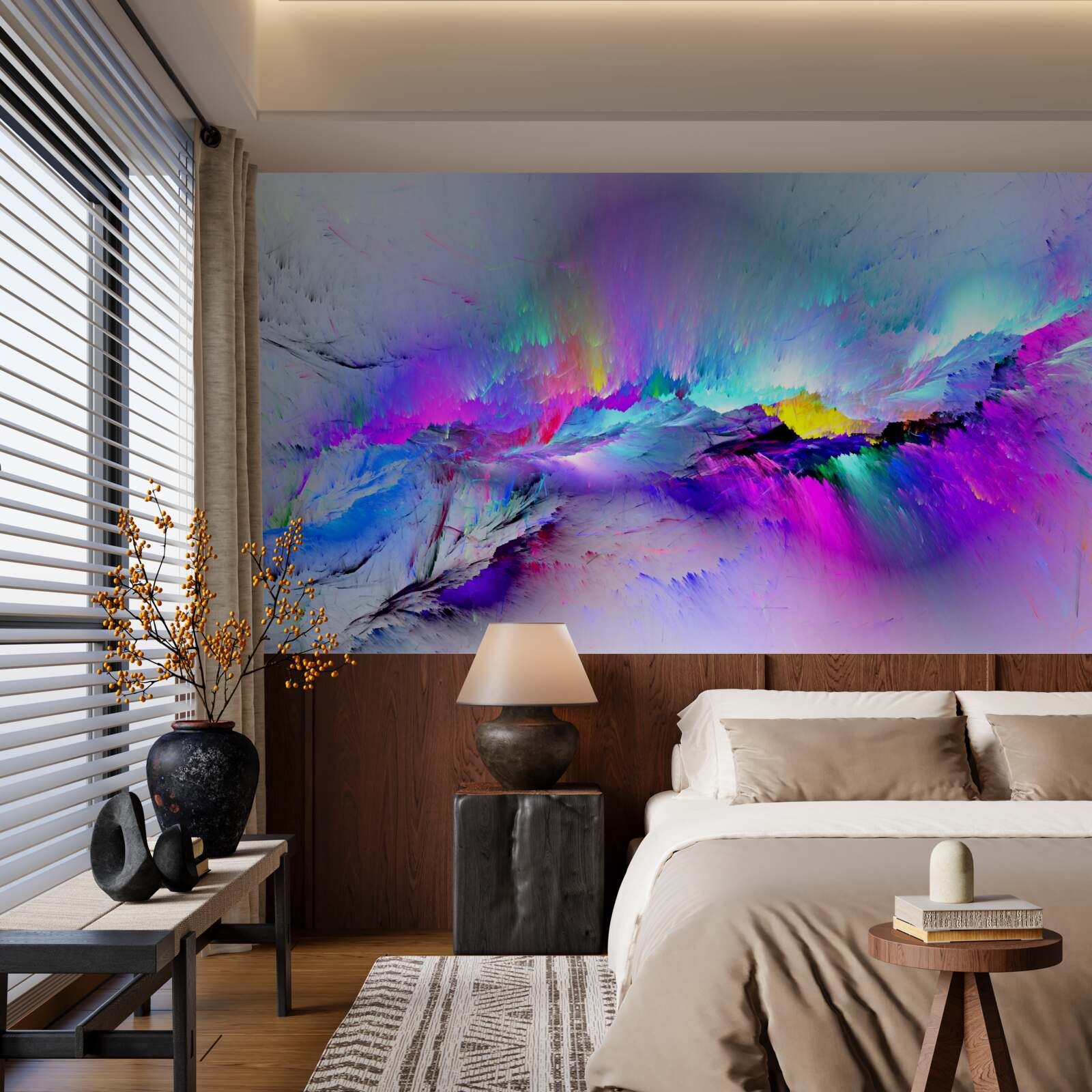 Фотошпалери полярне сяйво над південним полюсом