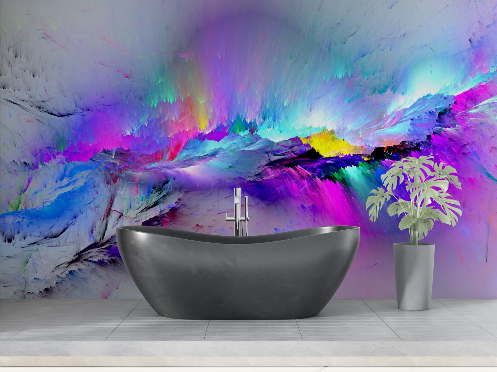 Фотошпалери полярне сяйво над південним полюсом