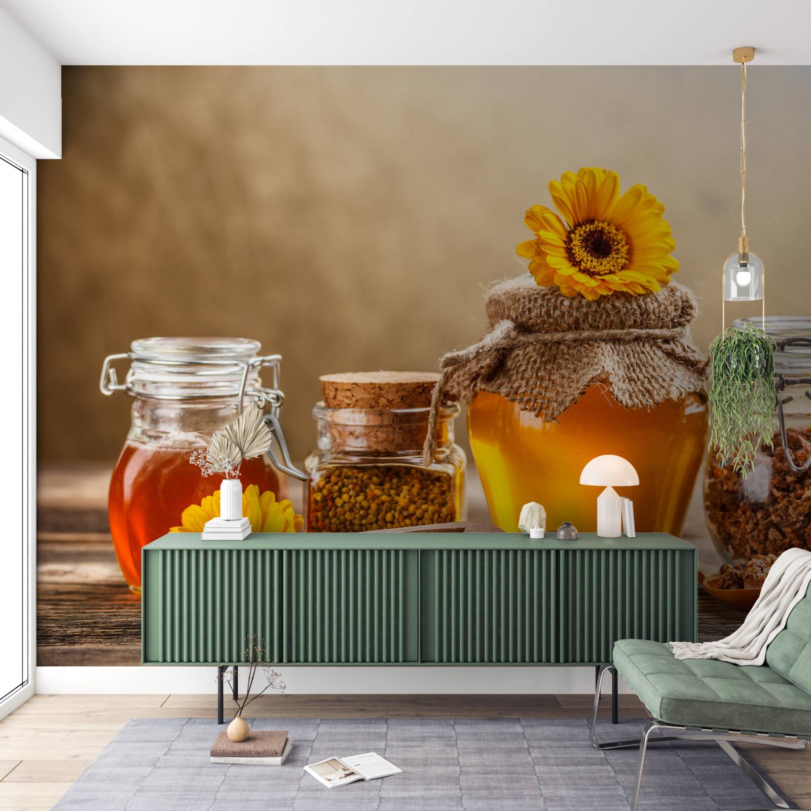 Фотошпалери смачні продукти бджільництва