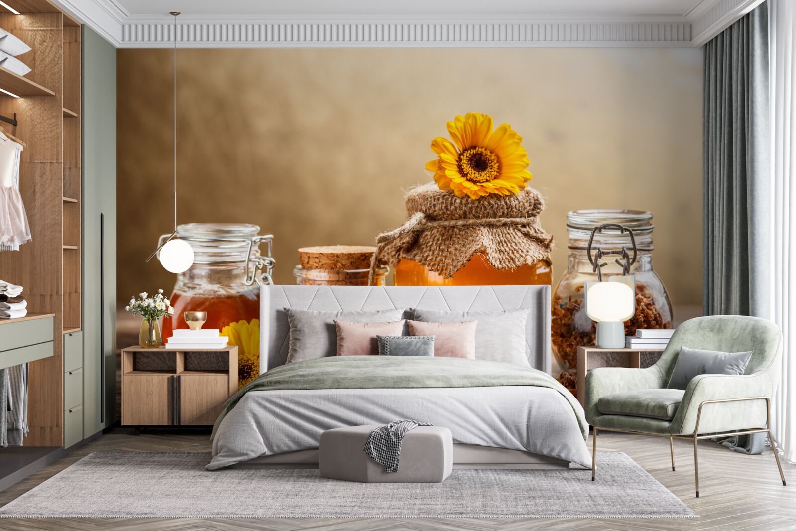 Фотошпалери смачні продукти бджільництва