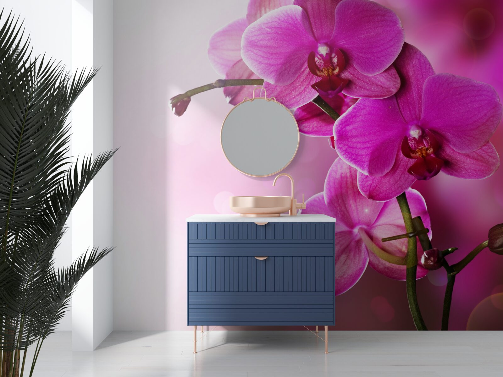 Фотошпалери орхідеї та бузок бузку