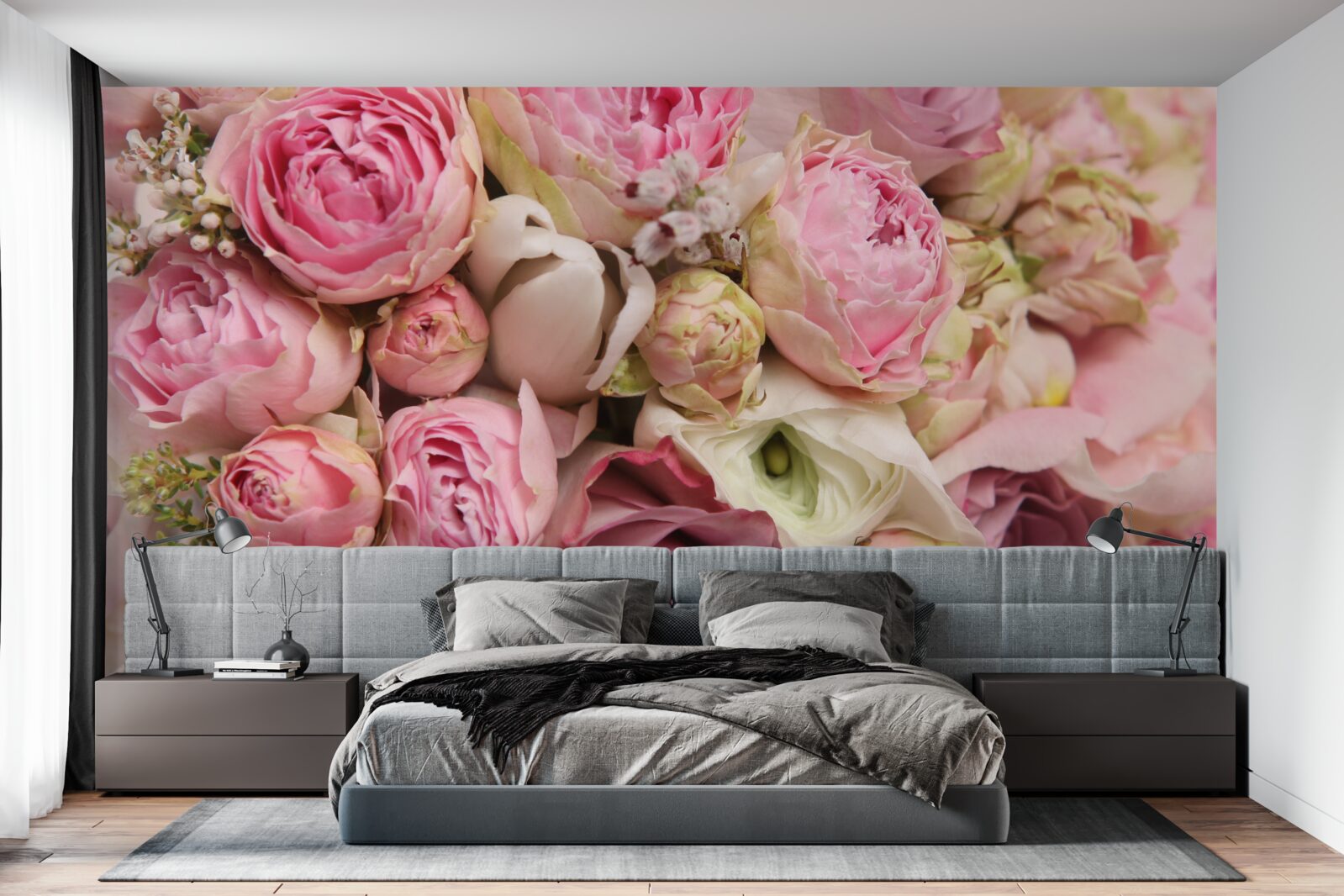 Фотошпалери ніжний букет квітів з романтичним відтінком