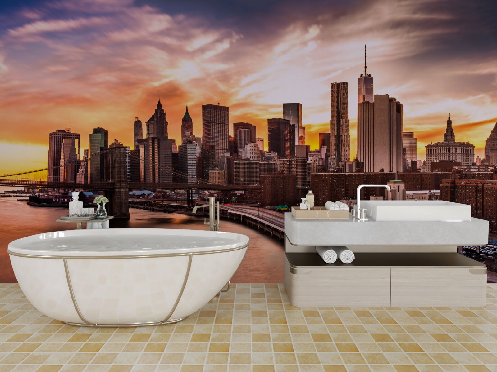 Фотошпалери замовлення з Амбер над Брукліном