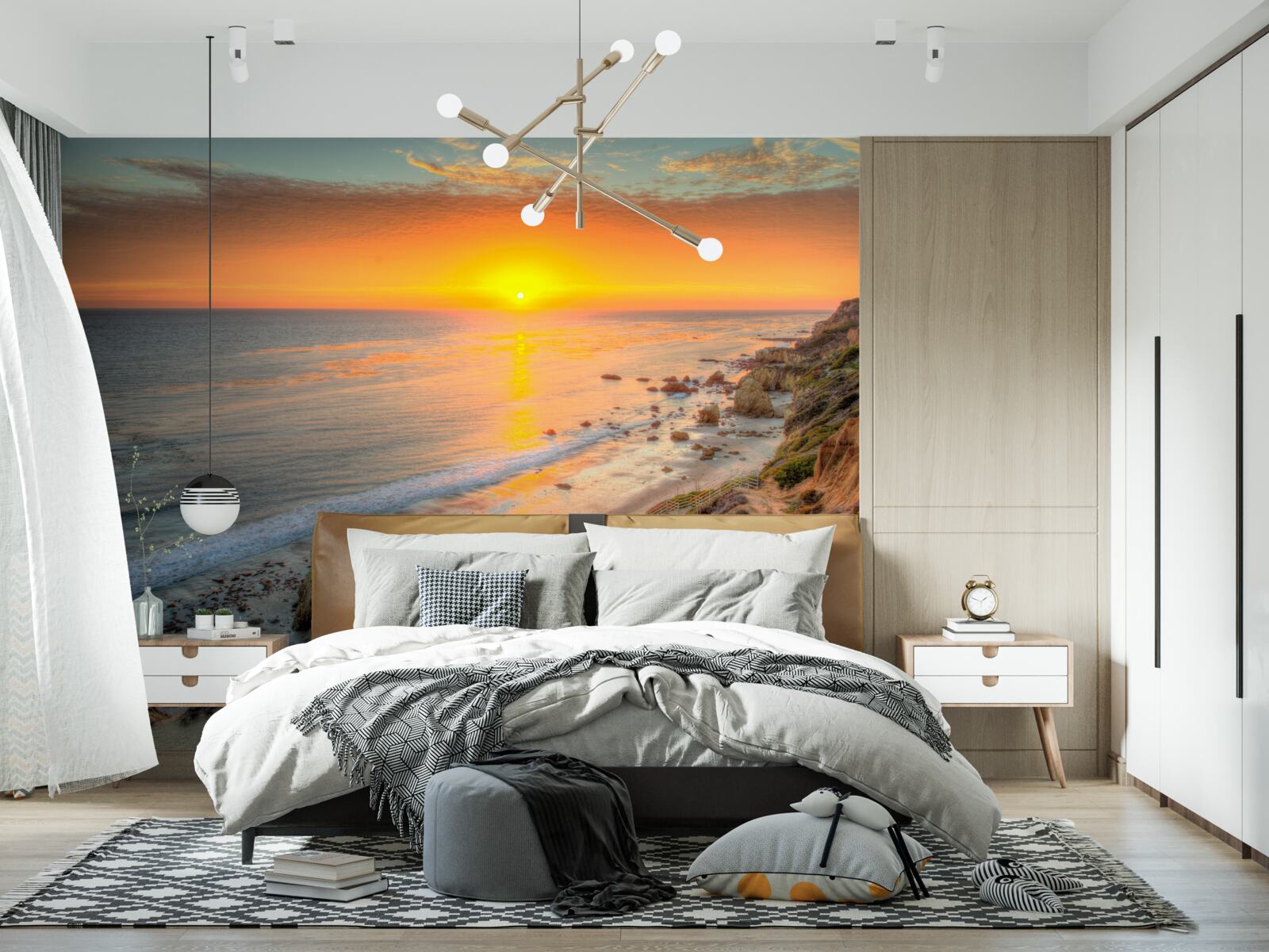 Фотошпалери сонце, що заходить в океан на заході