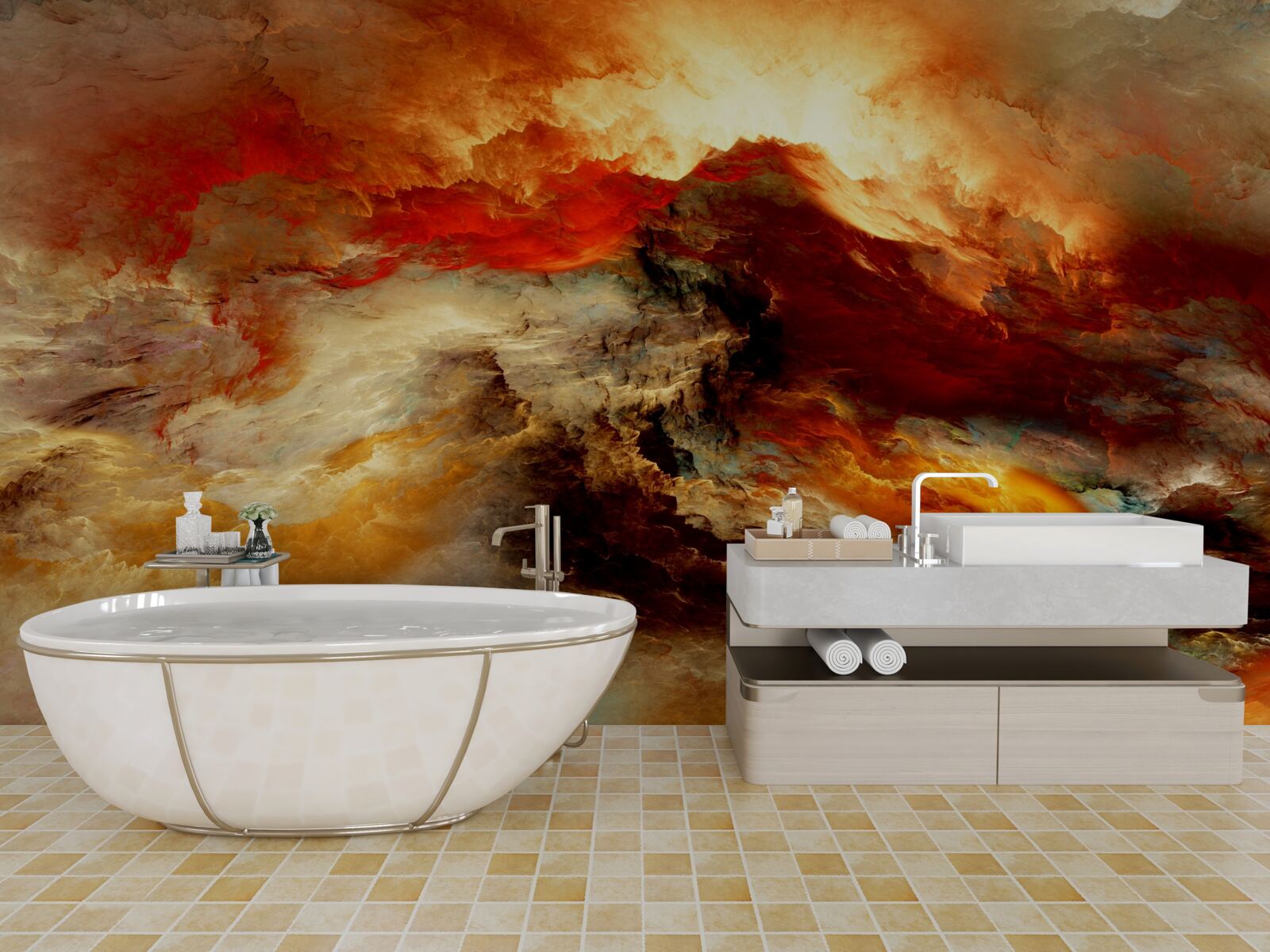 Фотошпалери вихор у скелястій пустелі