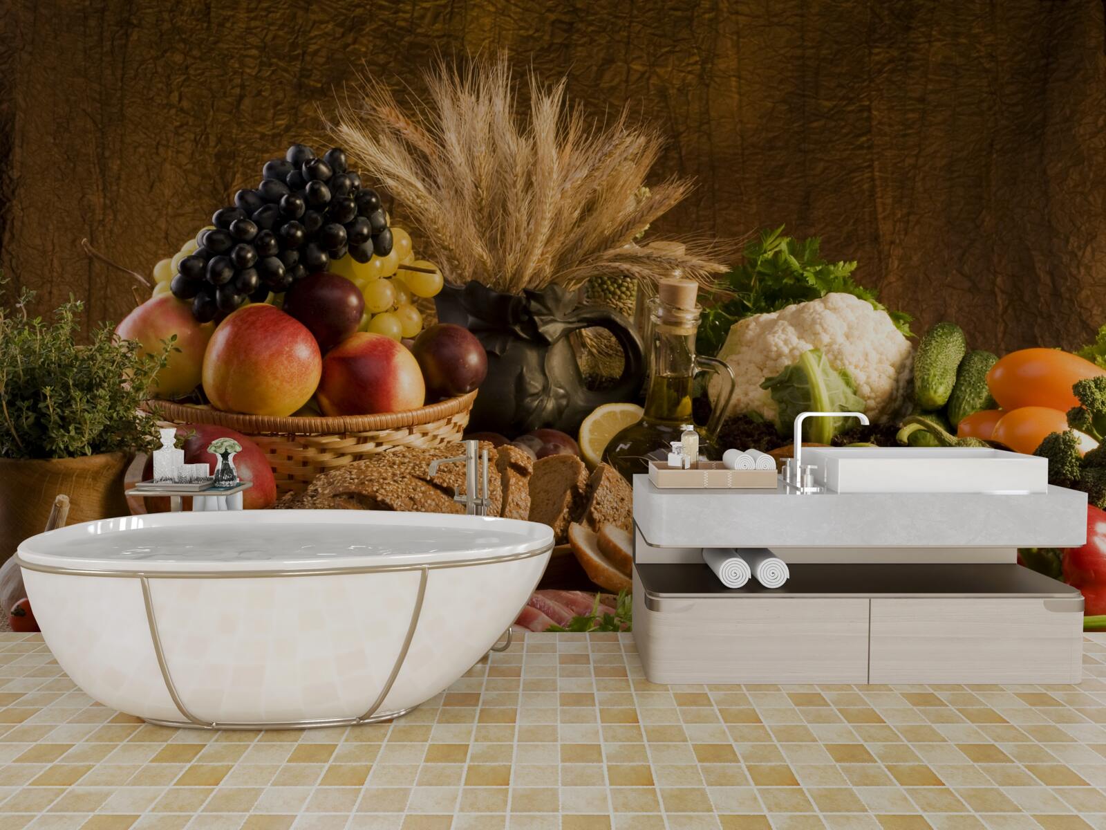 Фотошпалери елегантно прикрашений стіл