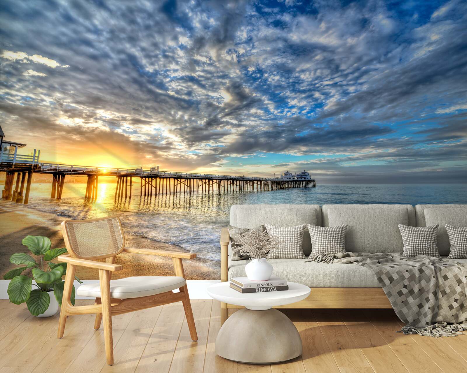 Фотошпалери рибальський причал на світанку