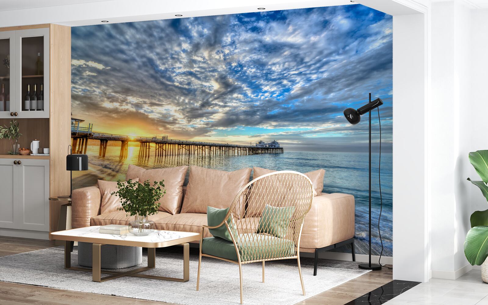 Фотошпалери рибальський причал на світанку