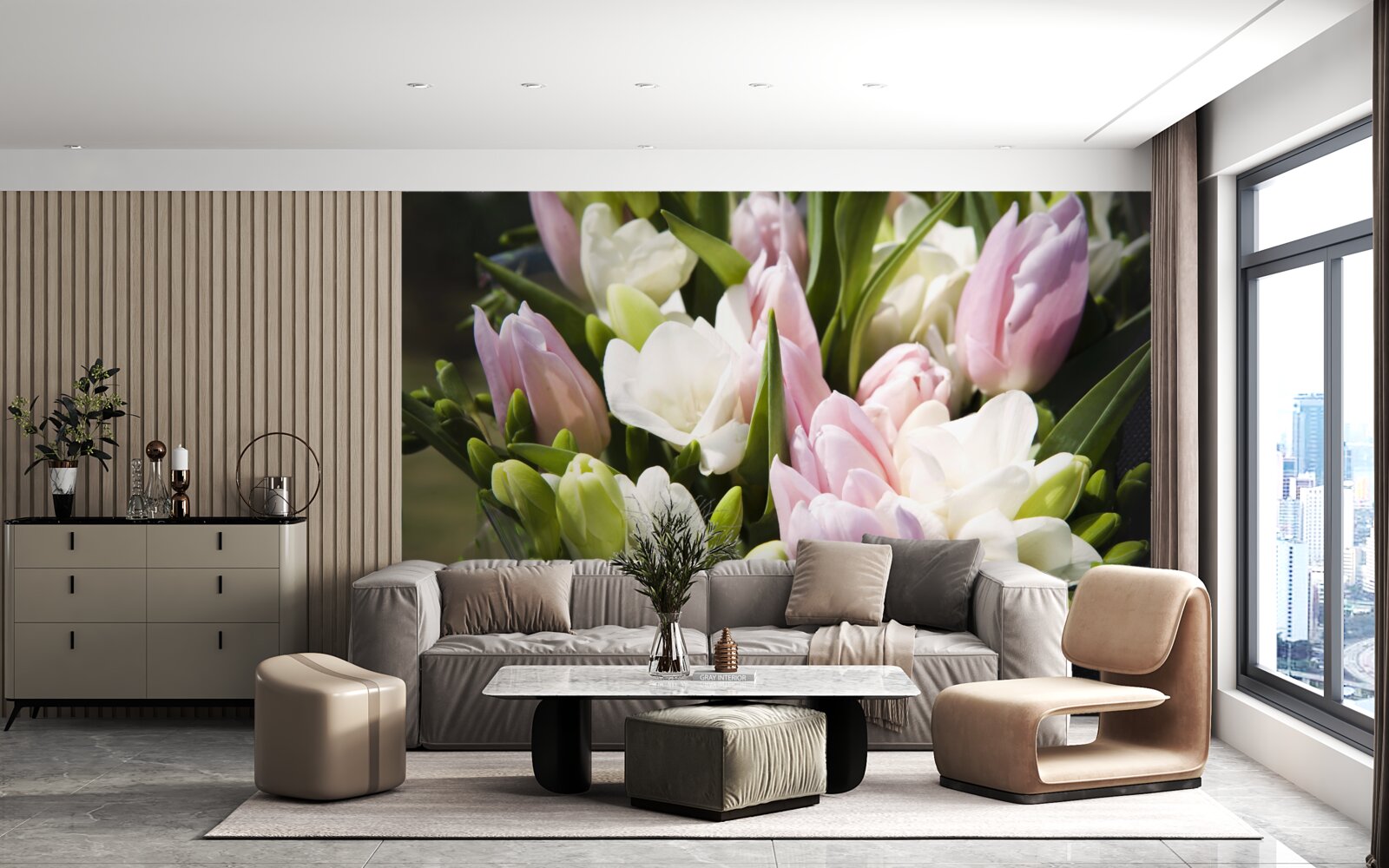 Фотошпалери набір весняної флори