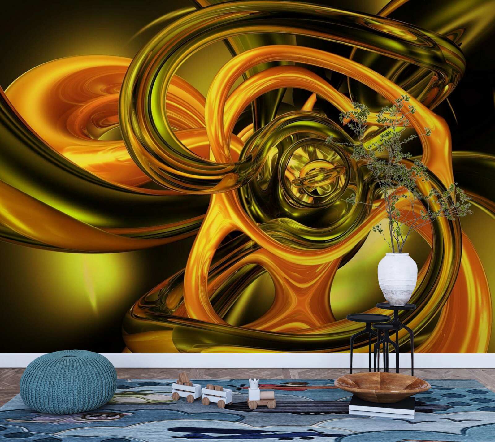 Фотошпалери замкнуті лінії з плавними контурами