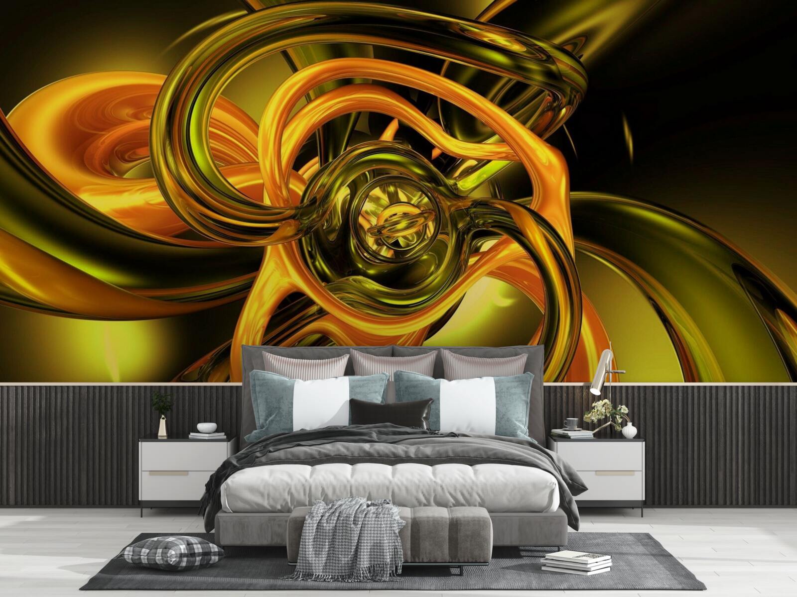 Фотошпалери замкнуті лінії з плавними контурами