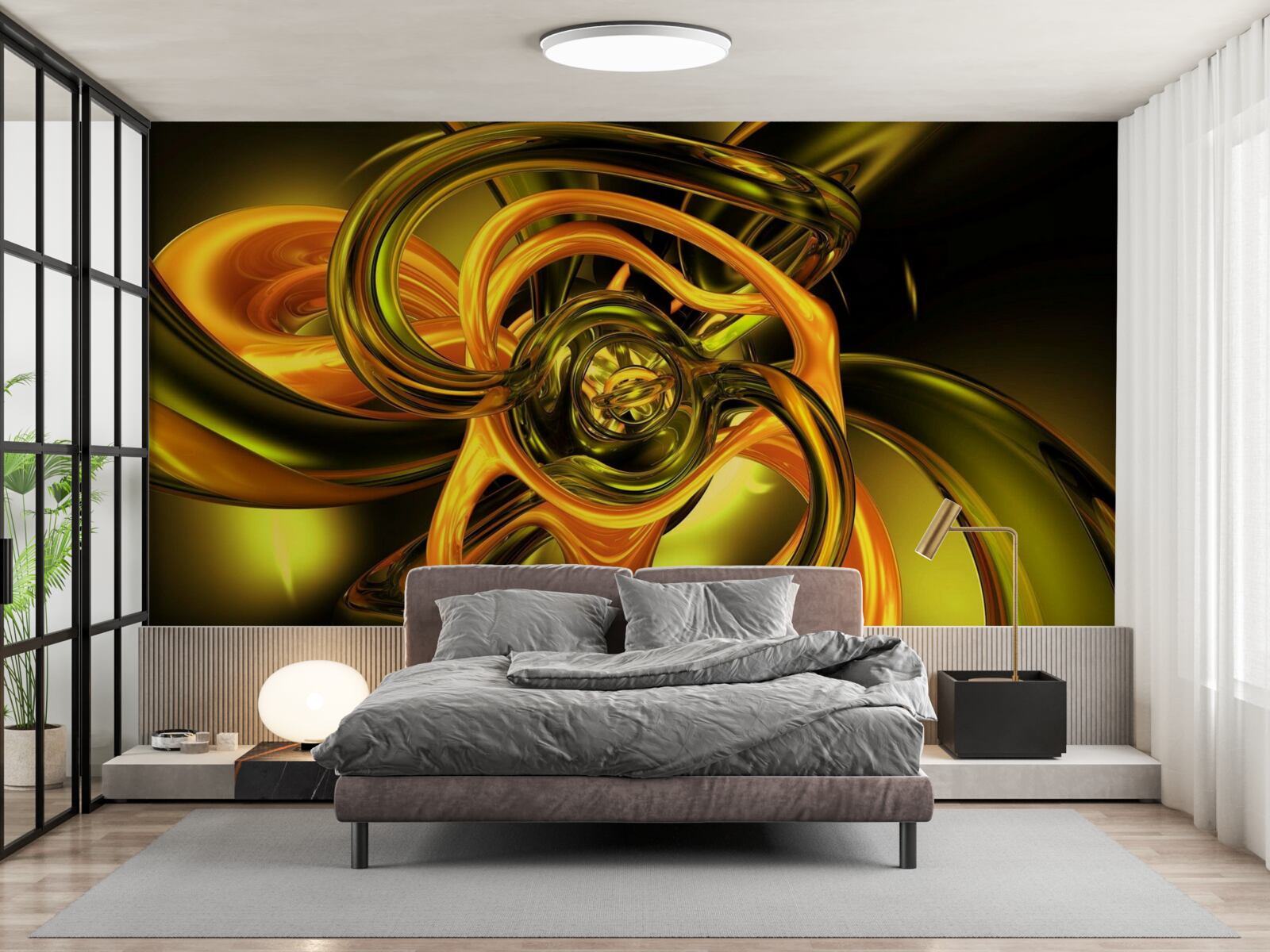 Фотошпалери замкнуті лінії з плавними контурами