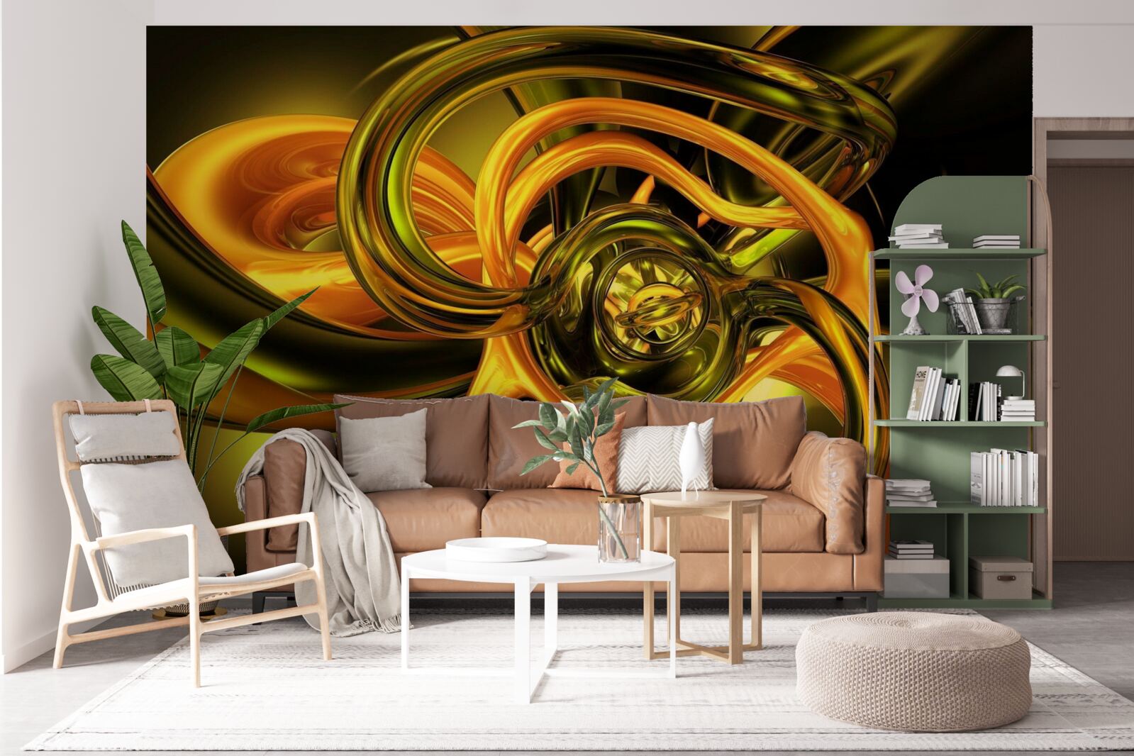 Фотошпалери замкнуті лінії з плавними контурами