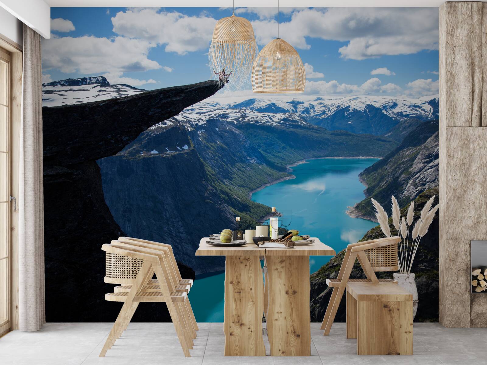 Фотошпалери вершина велично здіймається над урвищем