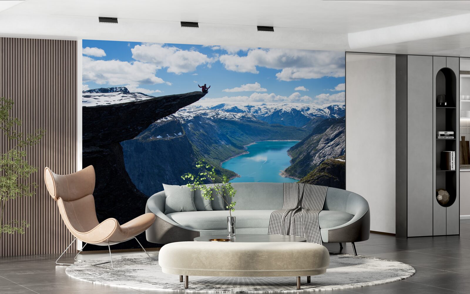 Фотошпалери вершина велично здіймається над урвищем