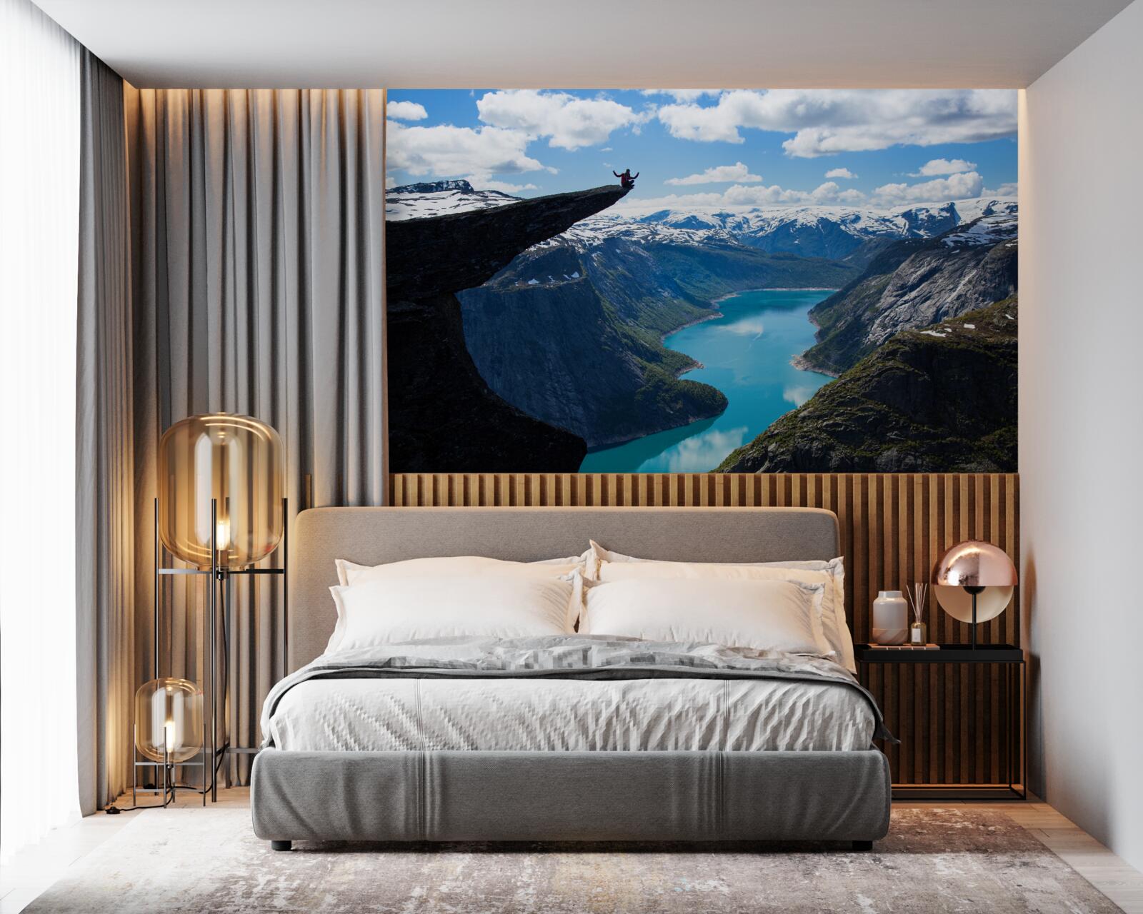 Фотошпалери вершина велично здіймається над урвищем