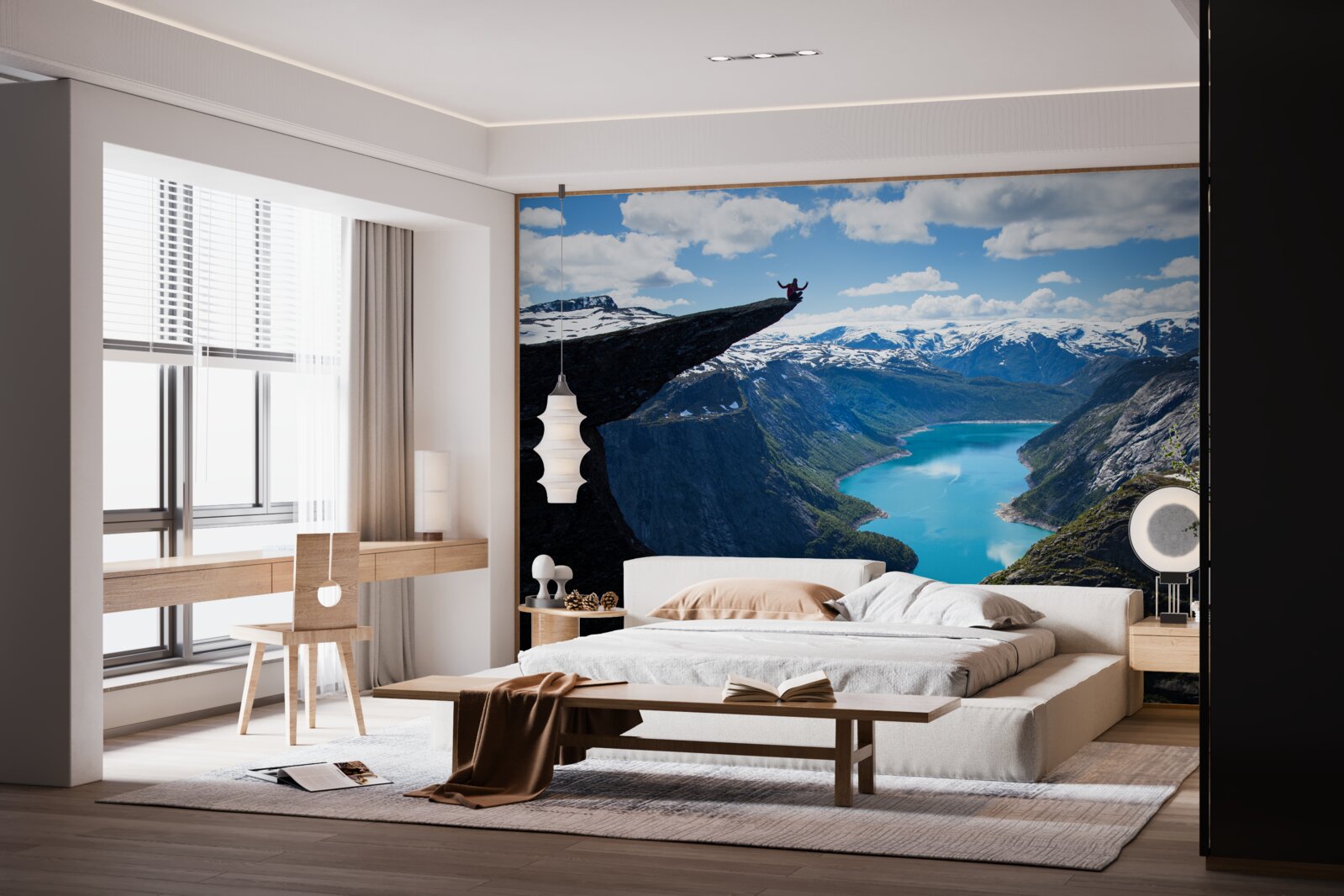 Фотошпалери вершина велично здіймається над урвищем