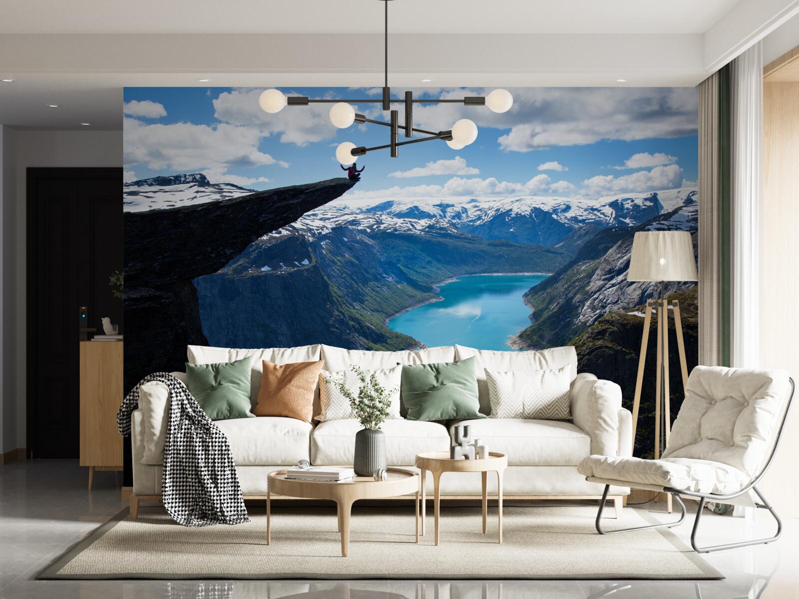 Фотошпалери вершина велично здіймається над урвищем