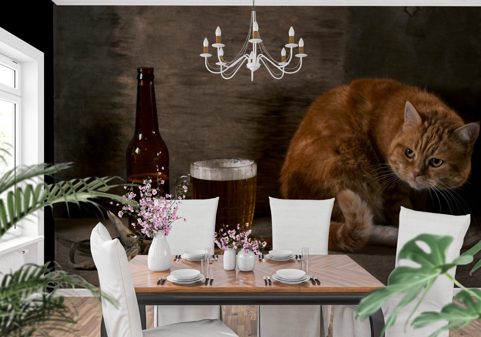 Фотошпалери приманка для домашніх і морських тварин з рудим хутром