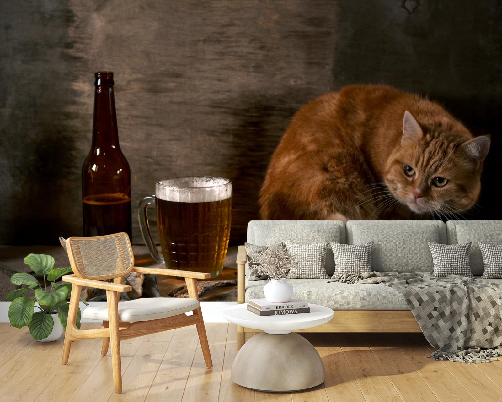 Фотошпалери приманка для домашніх і морських тварин з рудим хутром