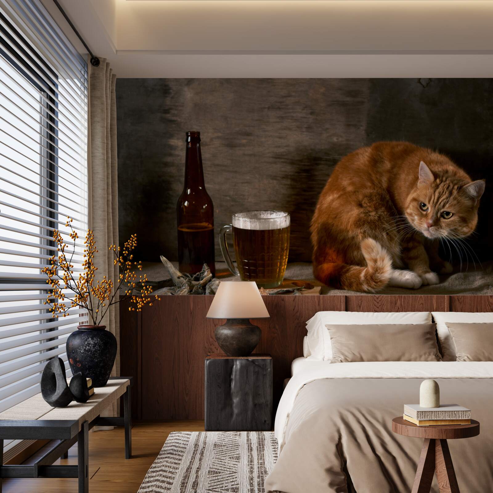 Фотошпалери приманка для домашніх і морських тварин з рудим хутром