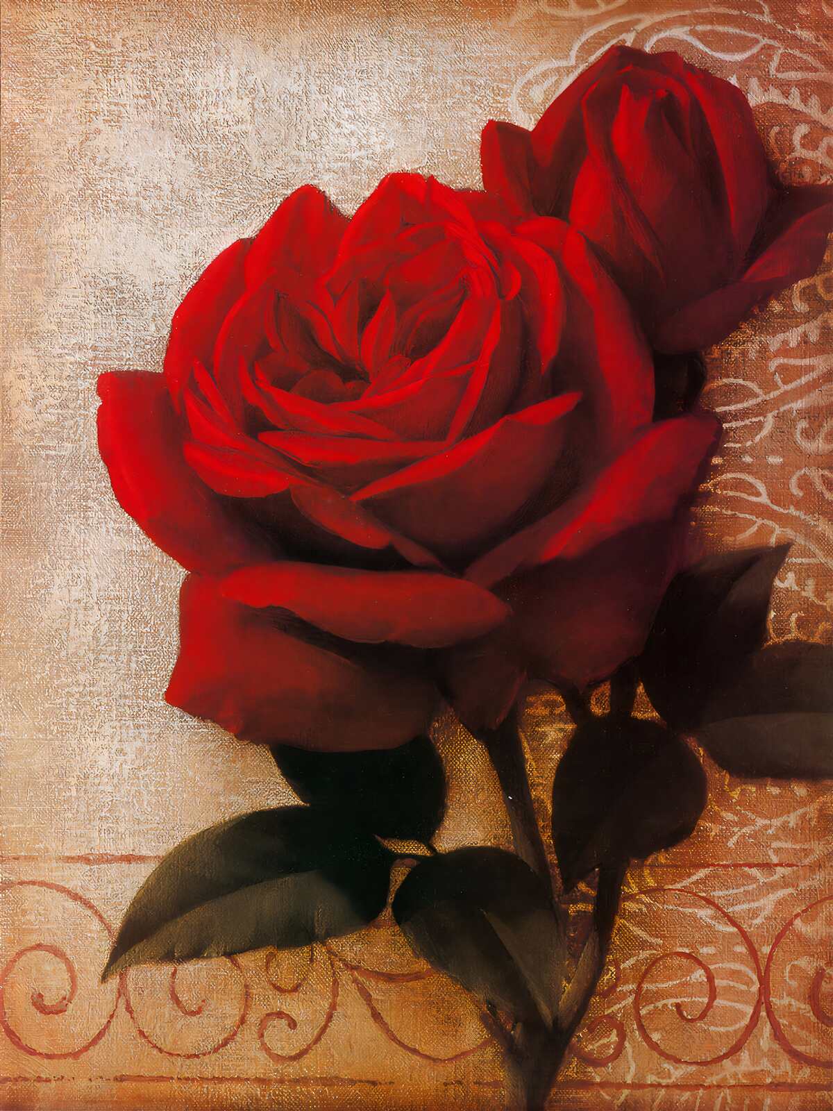 Фотошпалери королева троянд у червоному