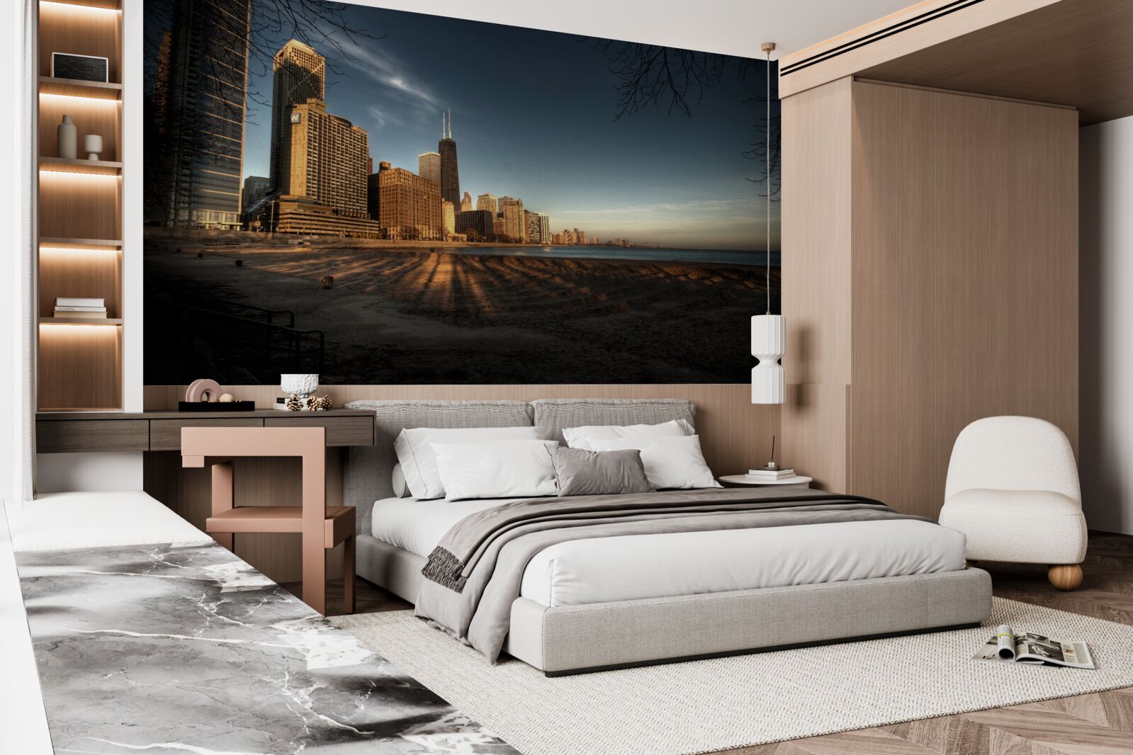 Фотошпалери сутінки чикаго