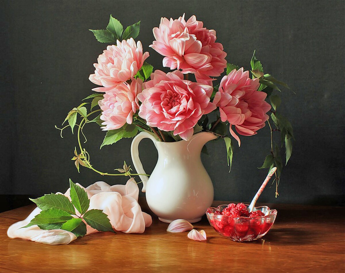 Фотошпалери Живий букет в натюрморті