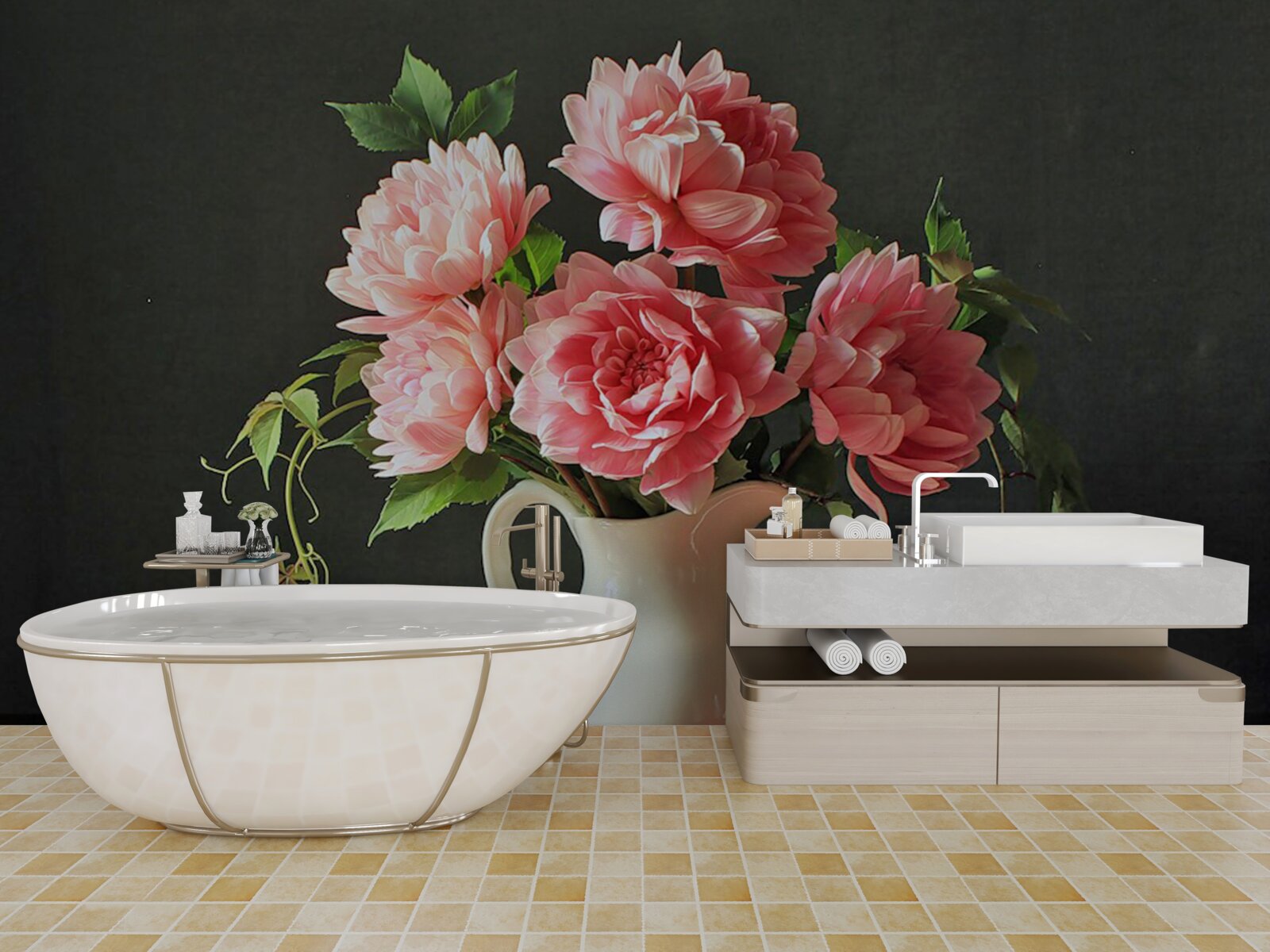 Фотошпалери Живий букет в натюрморті