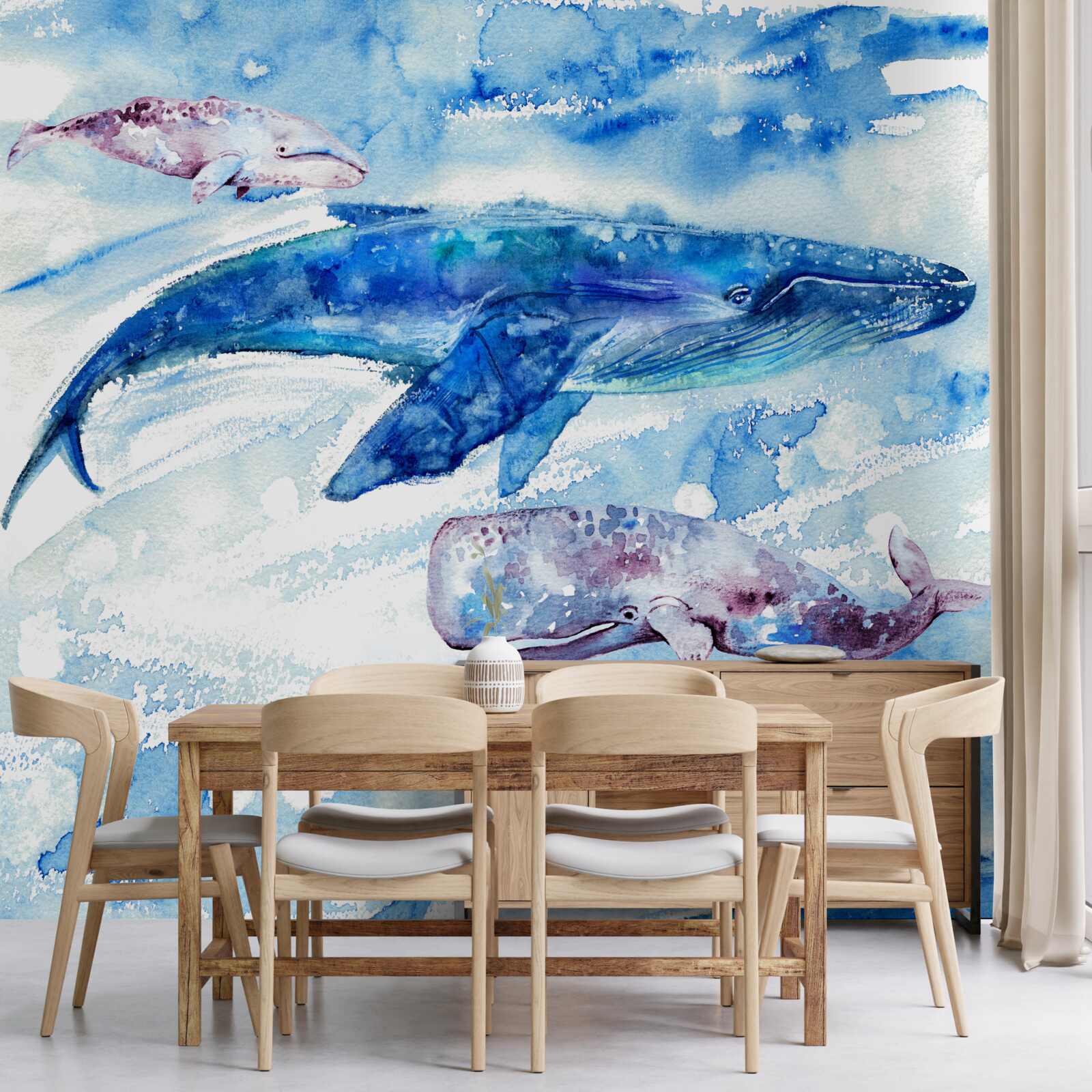 Фотошпалери водозабір синього кита