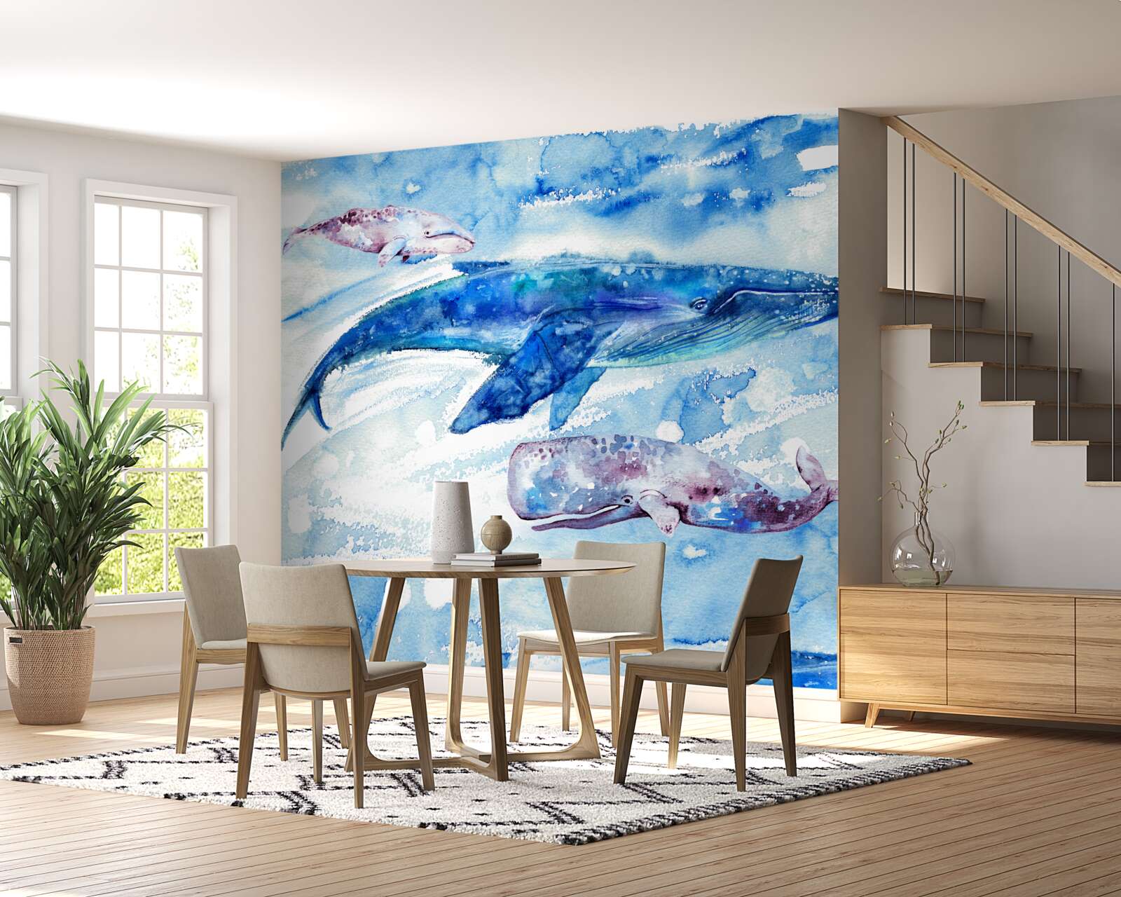 Фотошпалери водозабір синього кита