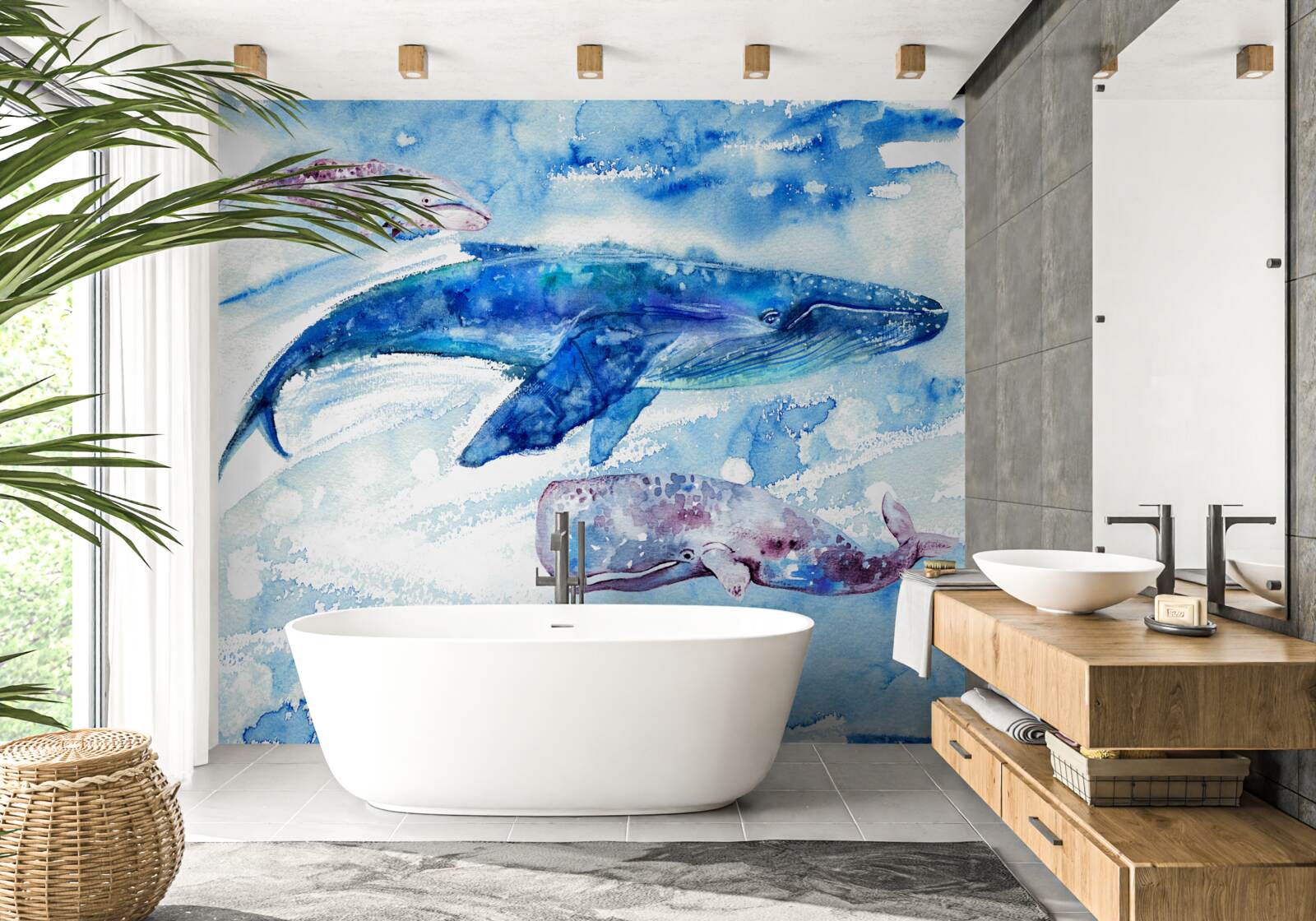 Фотошпалери водозабір синього кита