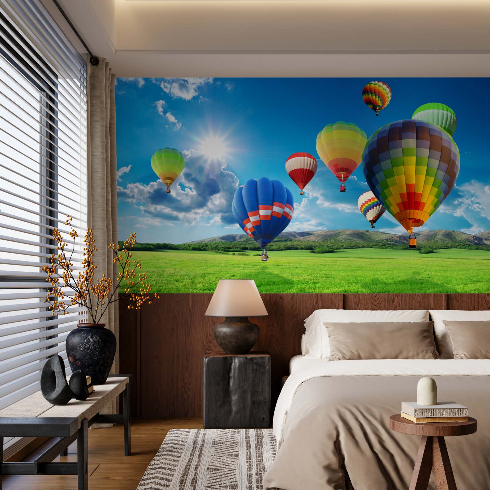 Фотошпалери повітряні кульки яскравих кольорів