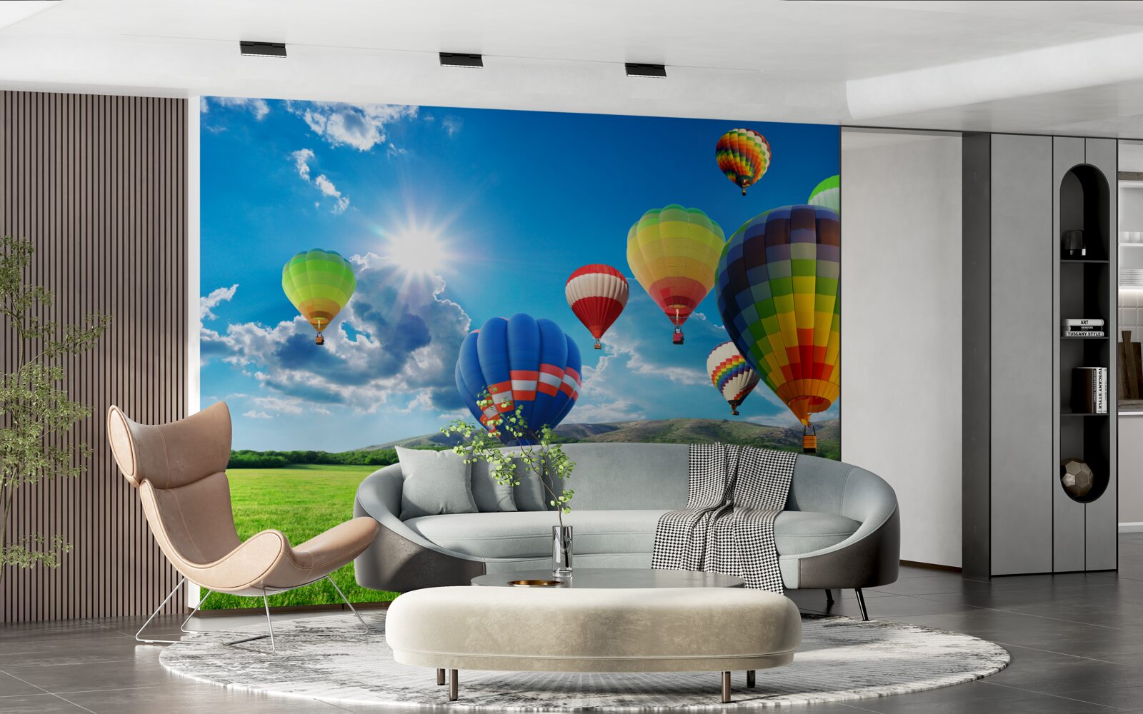 Фотошпалери повітряні кульки яскравих кольорів