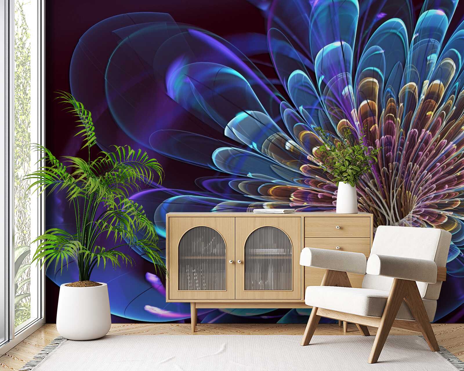 Фотошпалери гербера в абстрактному тоні