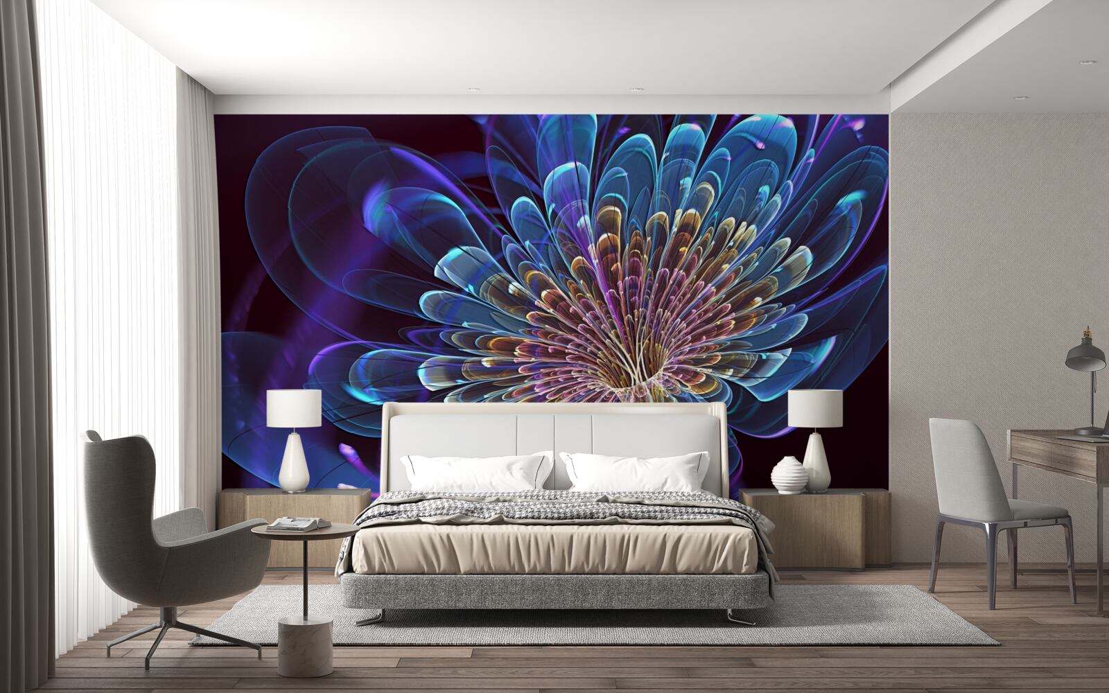 Фотошпалери гербера в абстрактному тоні