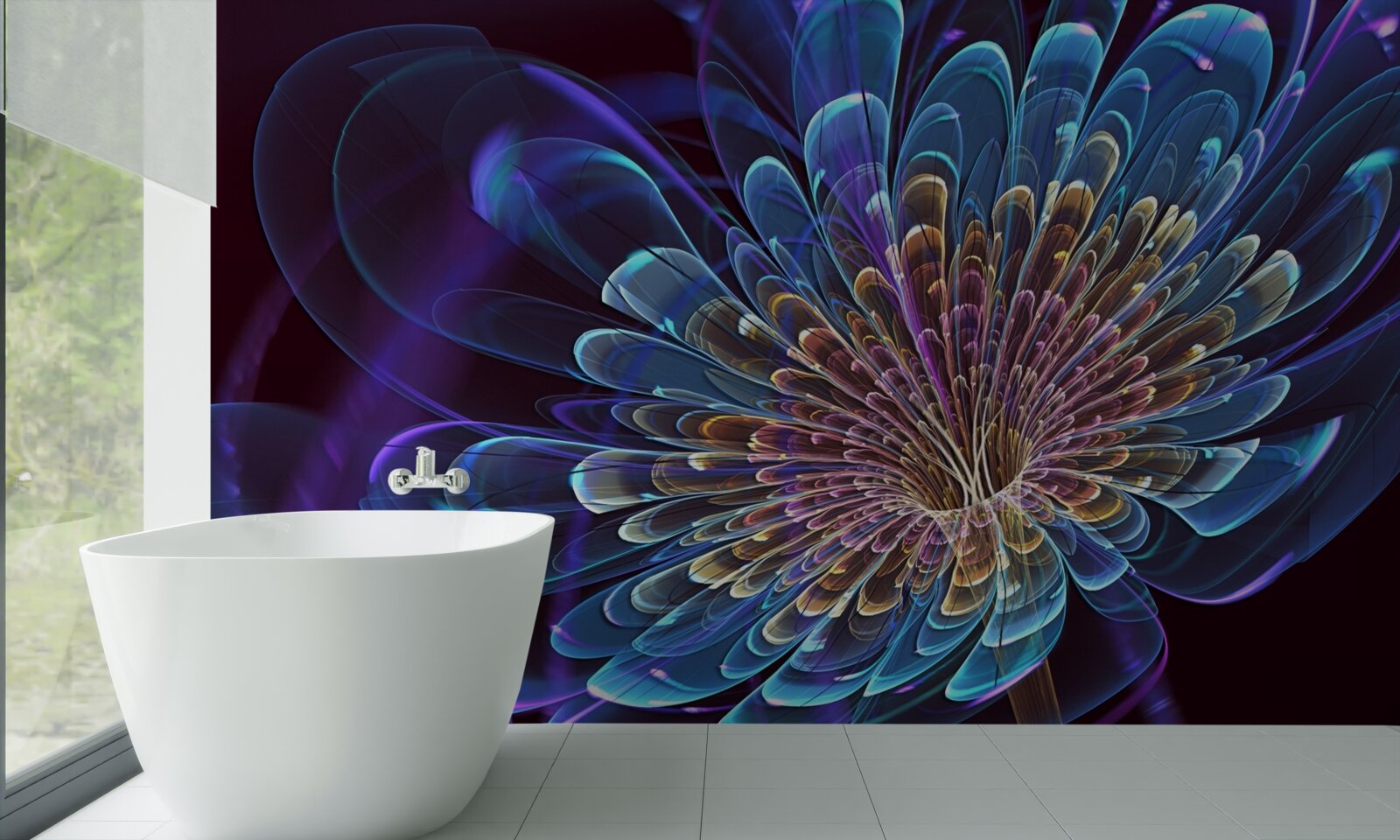 Фотошпалери гербера в абстрактному тоні