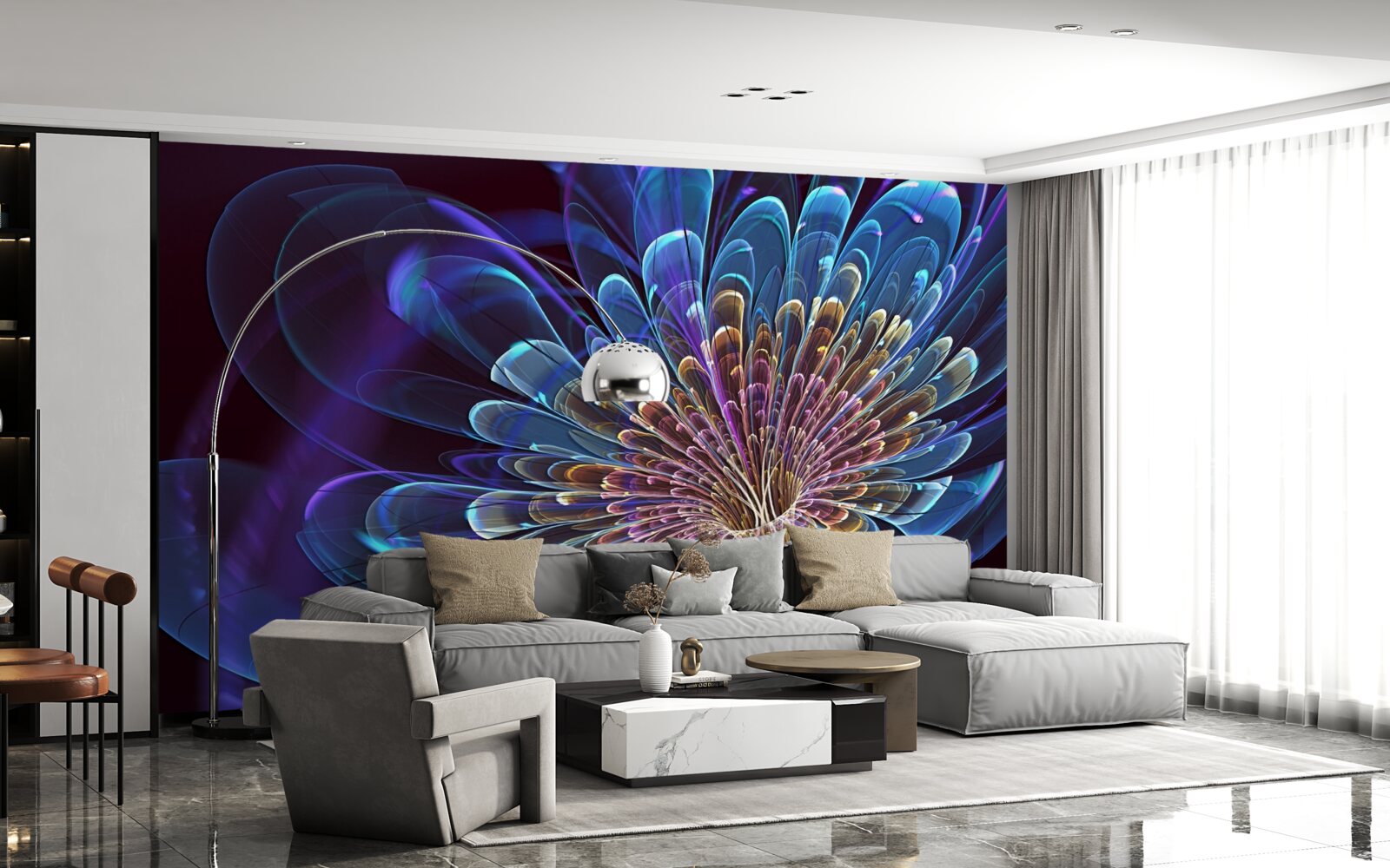 Фотошпалери гербера в абстрактному тоні