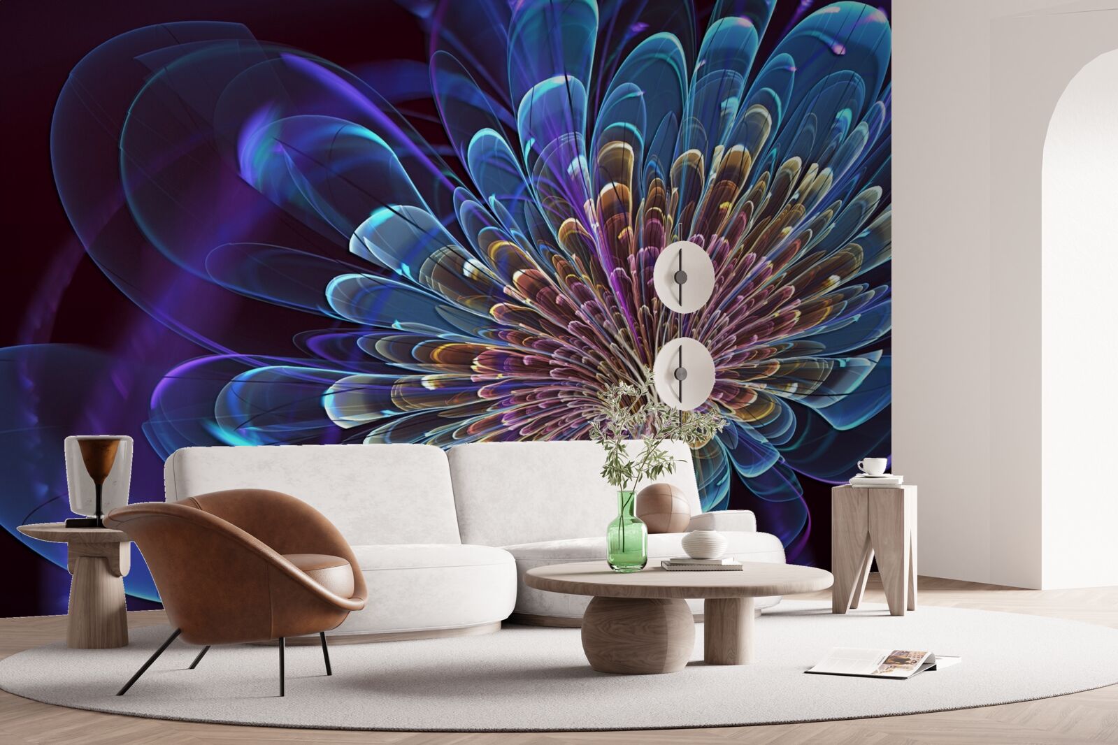 Фотошпалери гербера в абстрактному тоні