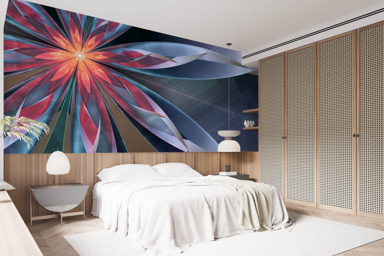 Фотошпалери лотос з червоною серцевиною