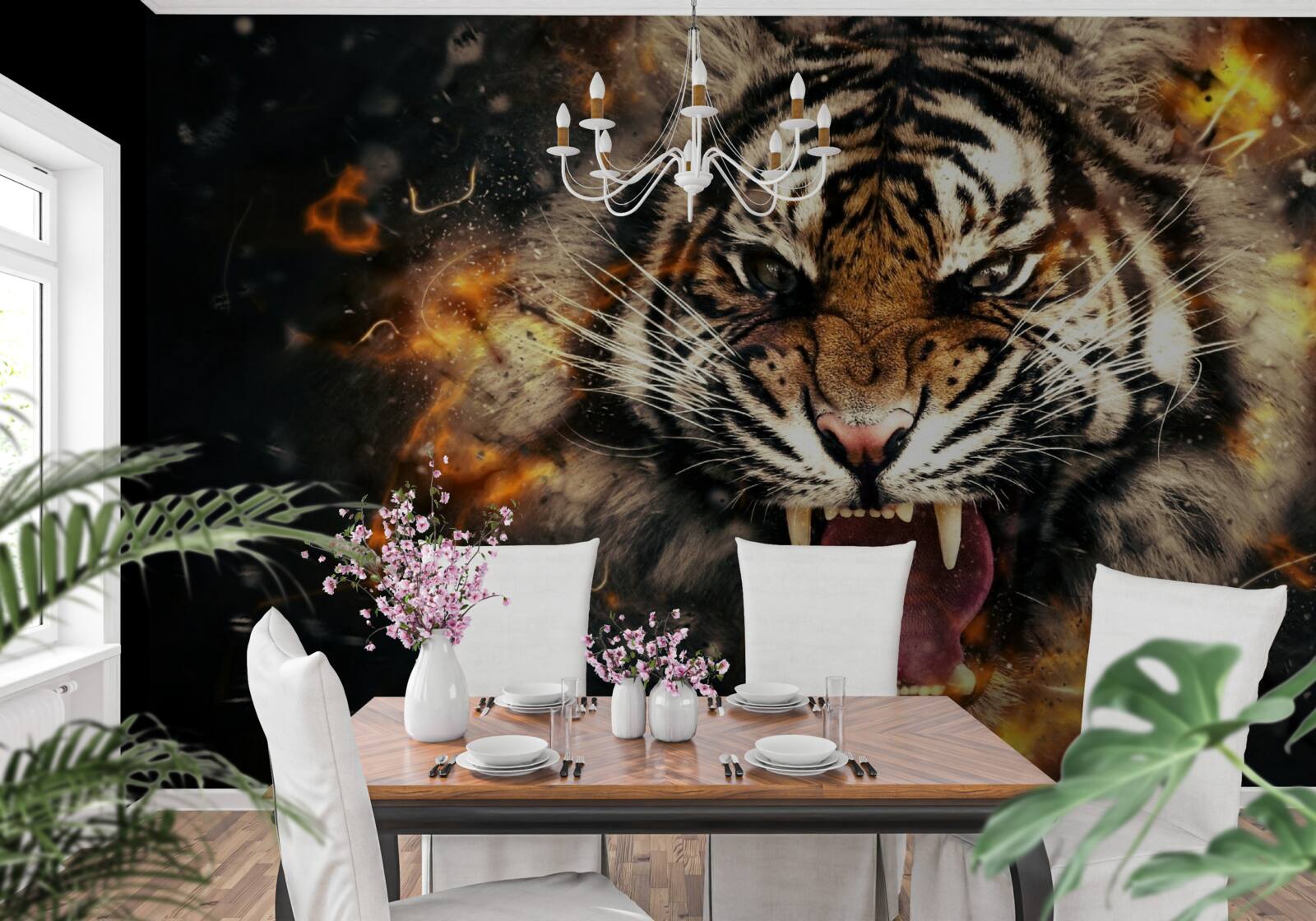 Фотошпалери гучне ревіння тигра