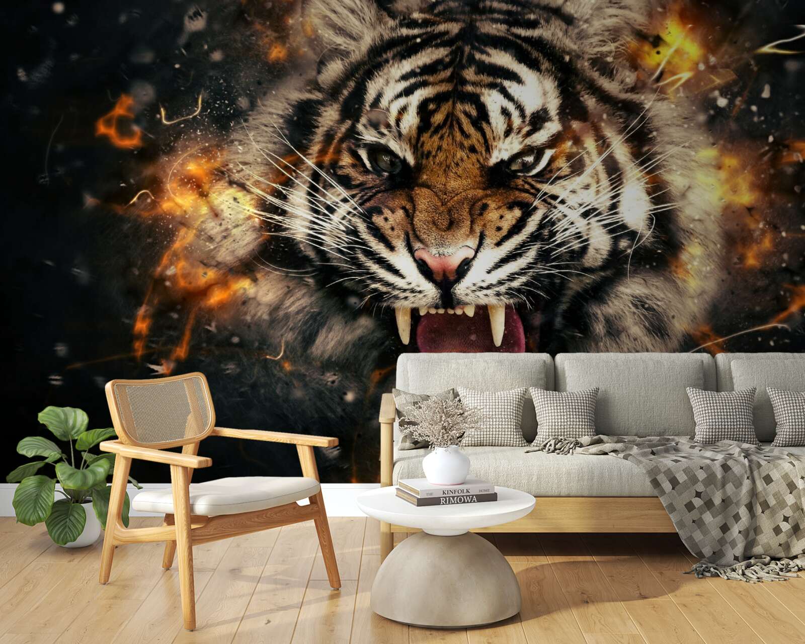 Фотошпалери гучне ревіння тигра