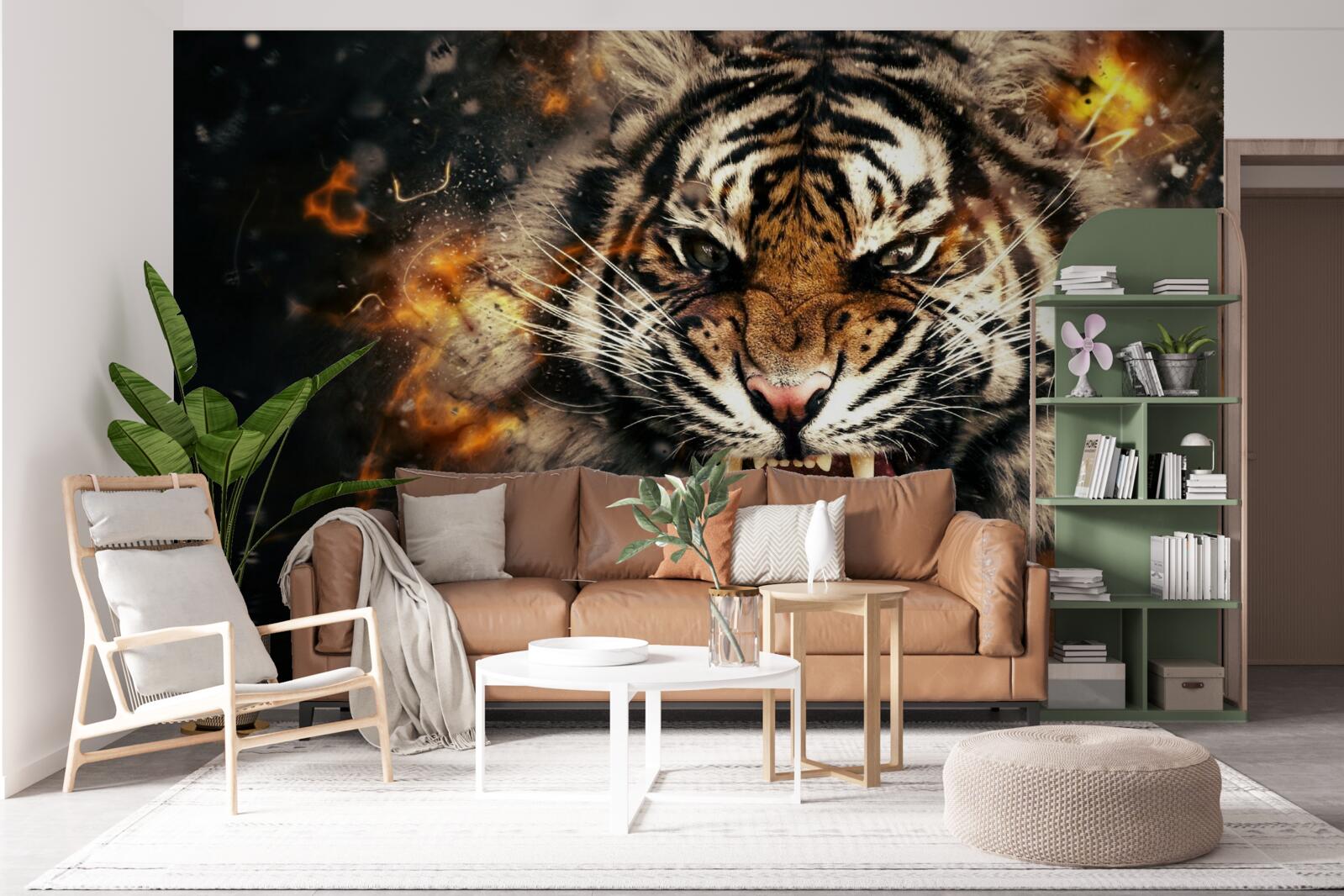 Фотошпалери гучне ревіння тигра