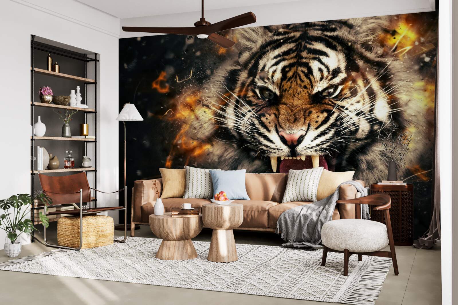 Фотошпалери гучне ревіння тигра