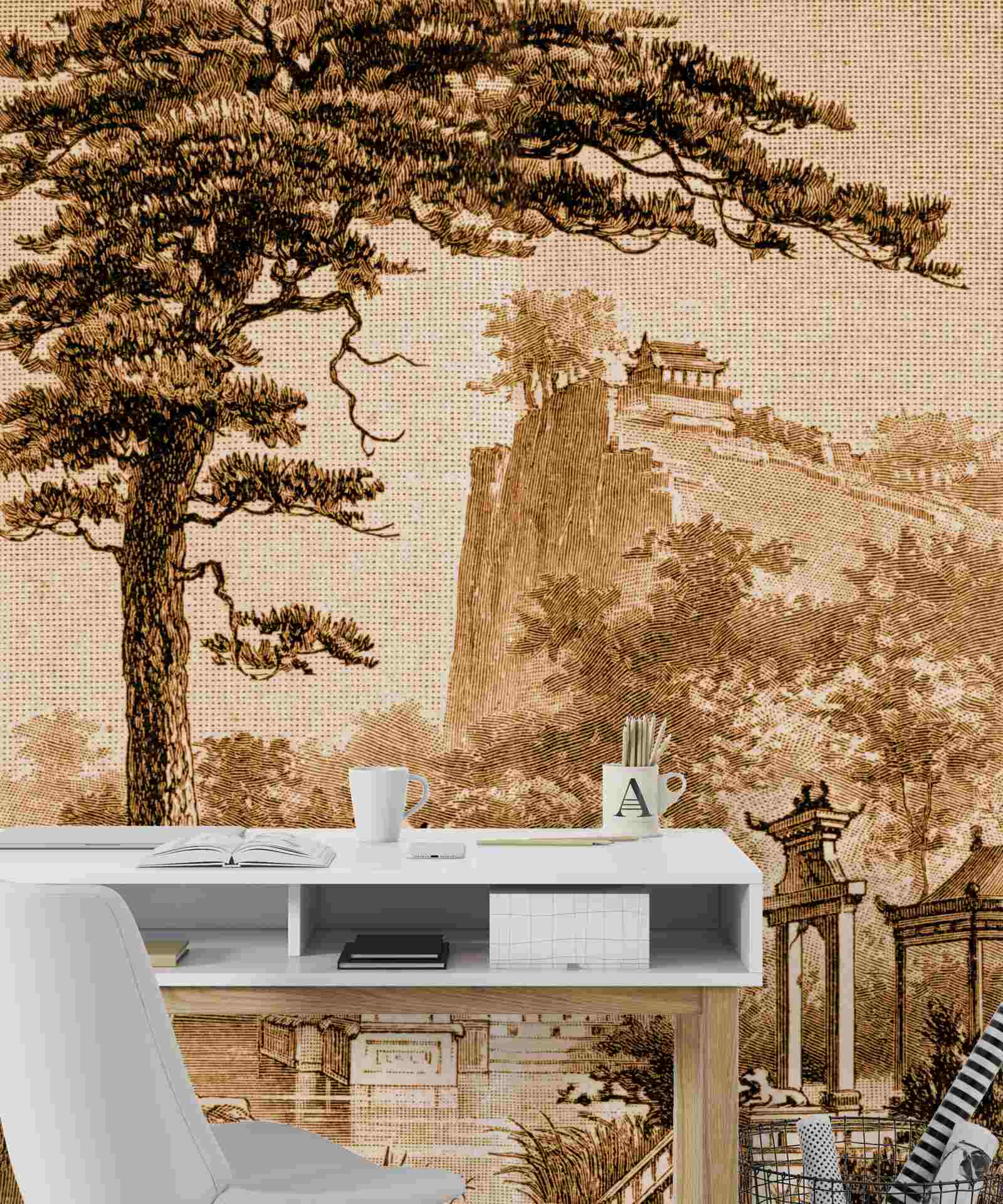 Фотошпалери пишний китайський сад