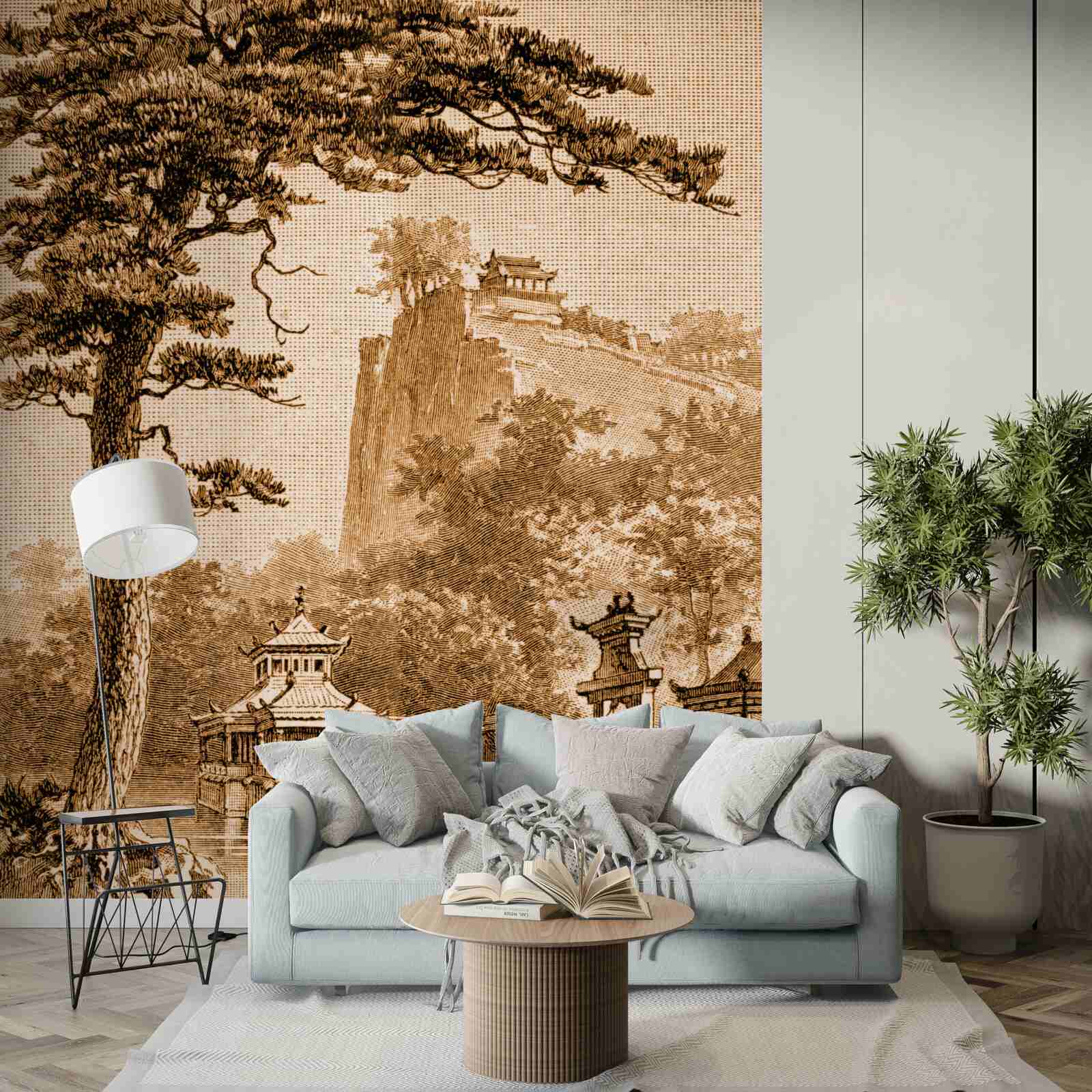 Фотошпалери пишний китайський сад